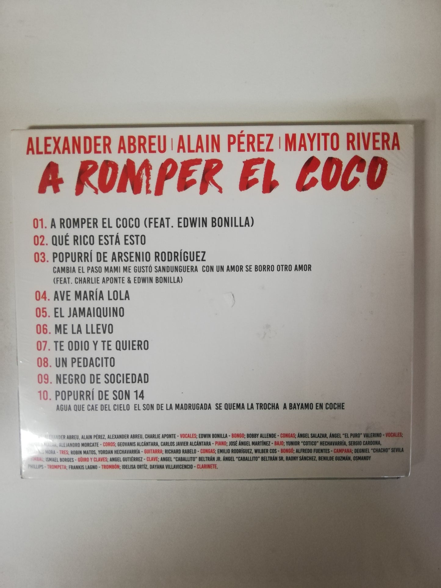 CD ALEXANDER ABREU / ALAIN PEREZ / MAYITO RIVERA - A ROMPER EL COCO