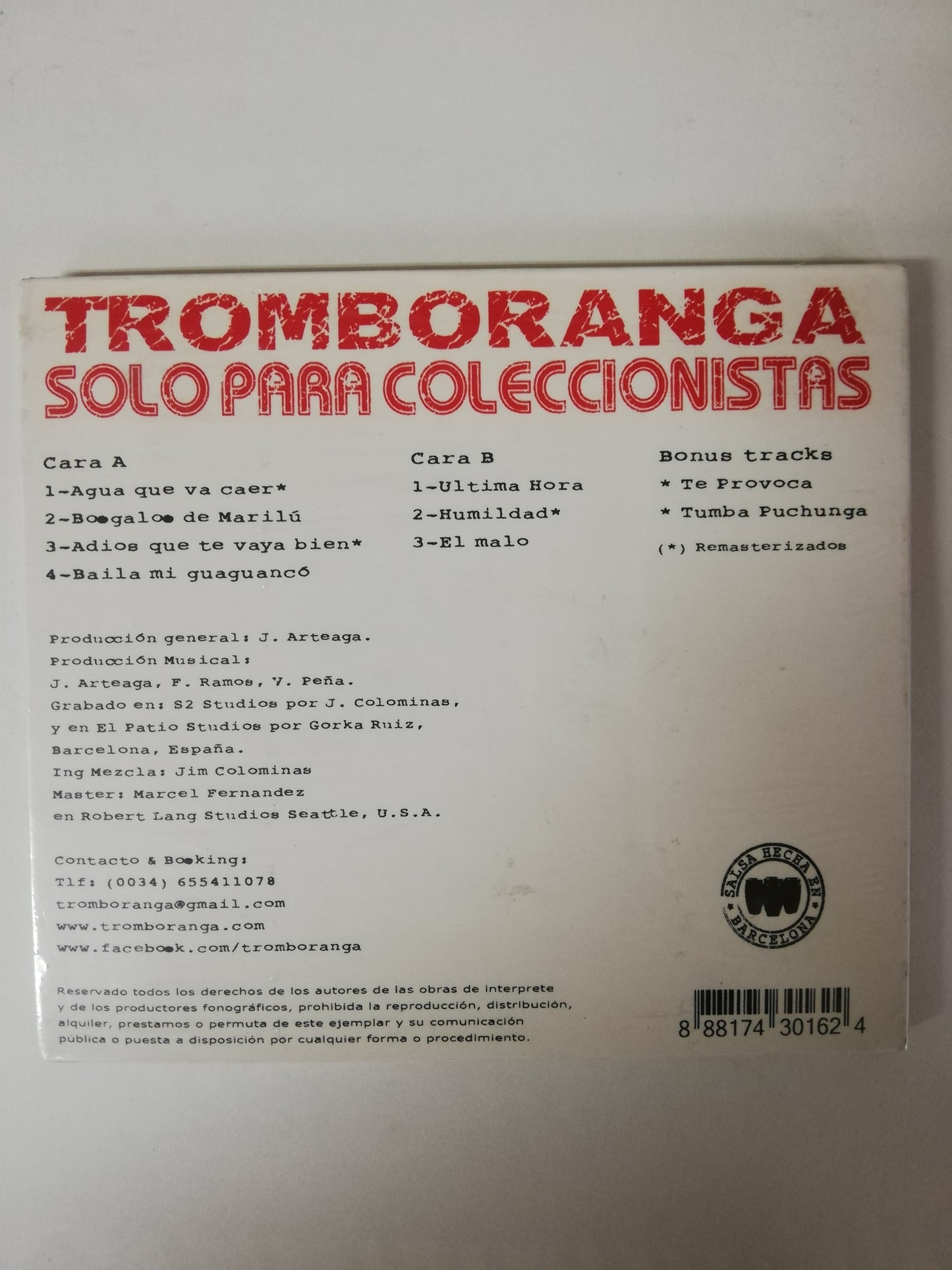 CD TROMBORANGA - SOLO PARA COLECCIONISTAS