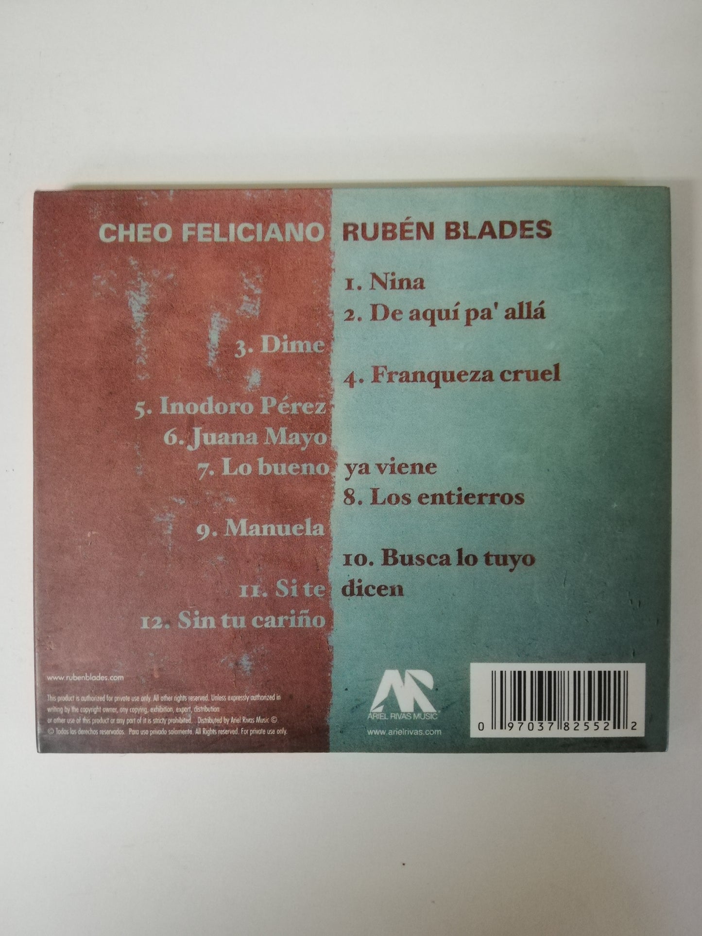 CD CHEO FELICIANO & RUBEN BLADES - EBA SAY AJÁ