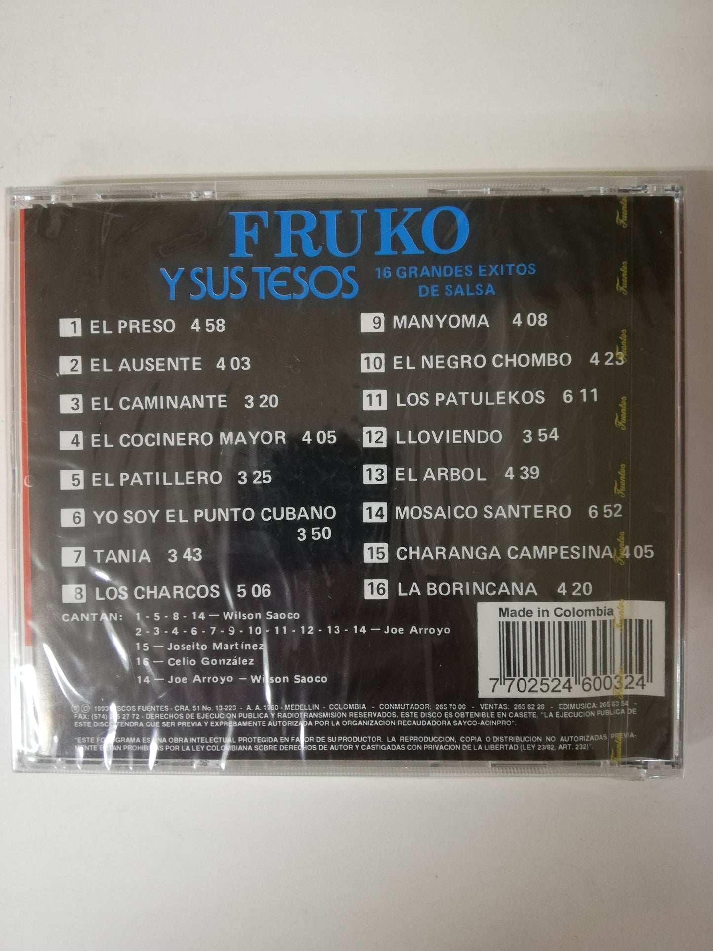 CD FRUKO Y SUS TESOS - GRANDES EXITOS DE SALSA