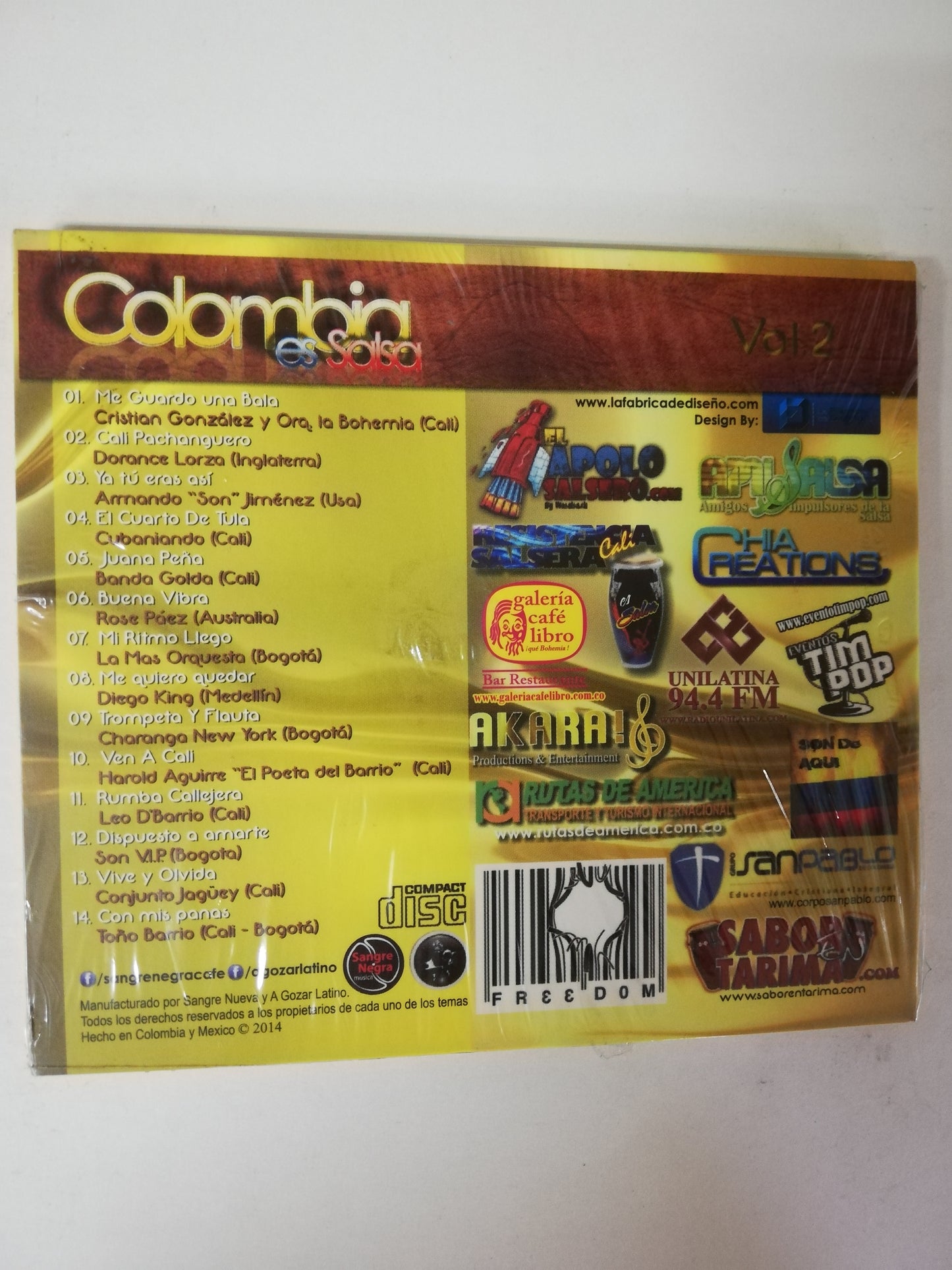 CD COLOMBIA ES SALSA VOL. 2 - VARIOS INTÉRPRETES