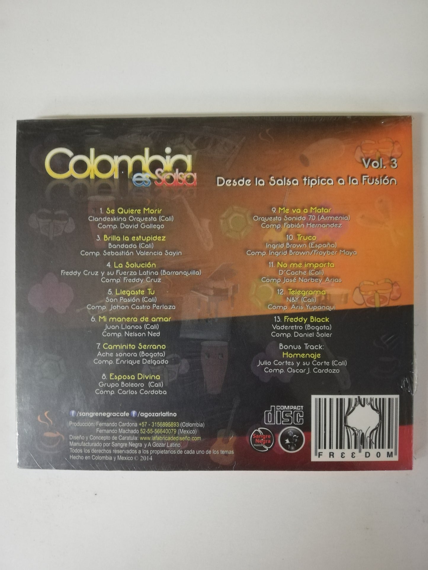 CD COLOMBIA ES SALSA VOL. 3 - VARIOS INTÉRPRETES