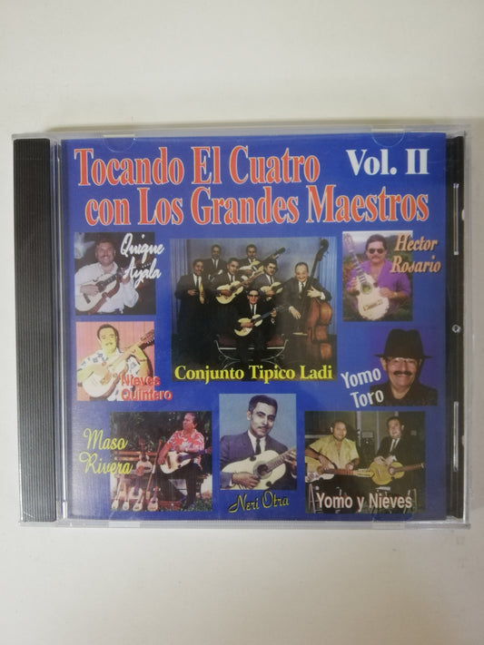 CD TOCANDO EL CUATRO CON LOS GRANDES MAESTROS VOL. II - VARIOS INTÉRPRETES