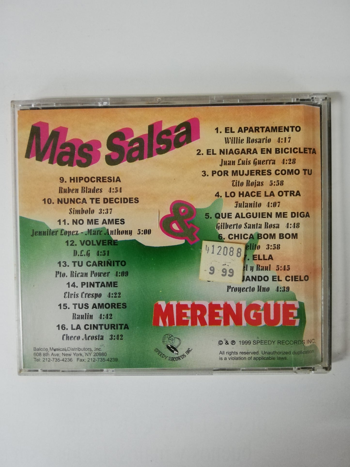 CD MAS SALSA & MERENGUE - VARIOS INTÉRPRETES