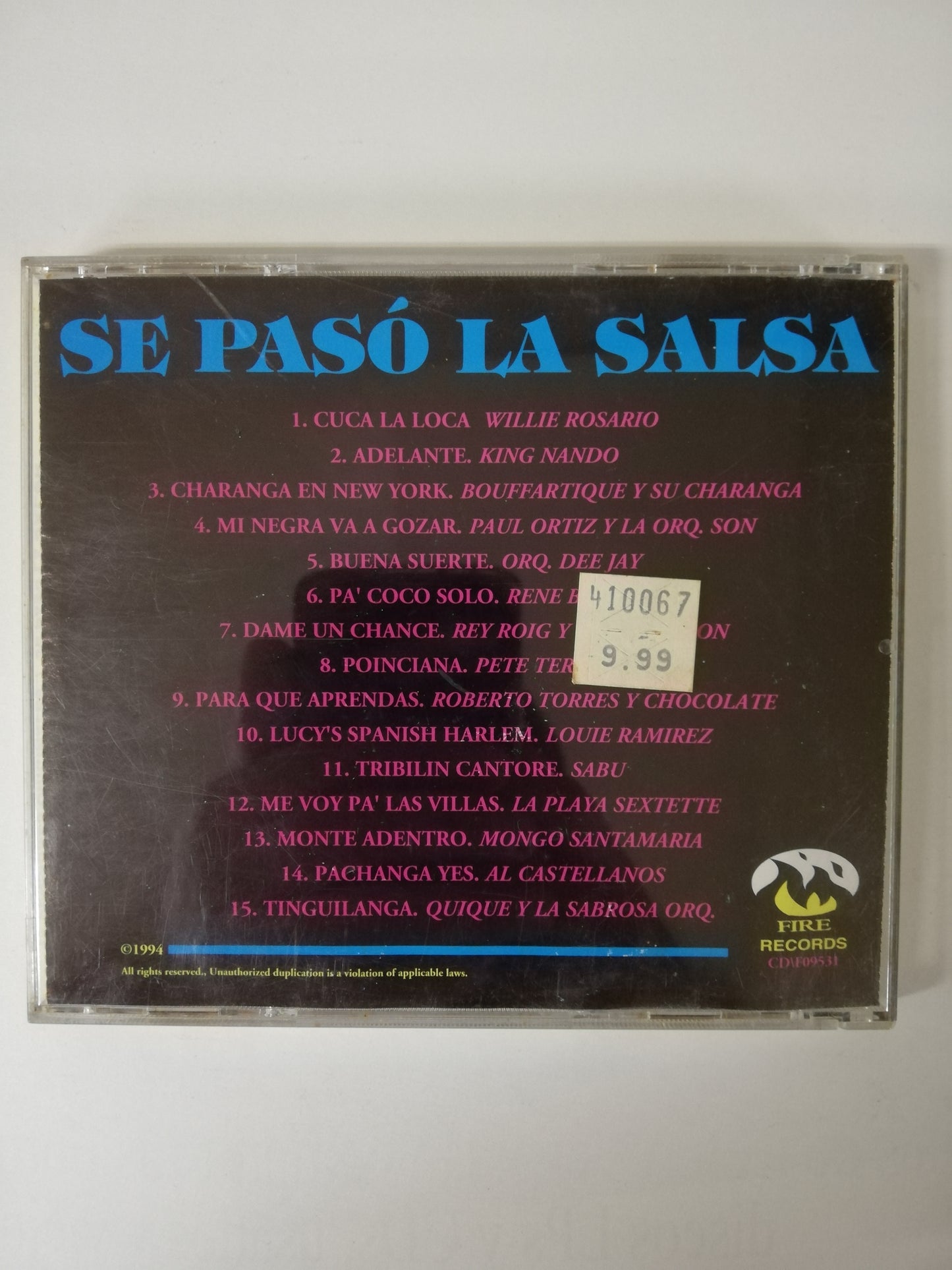 CD SE PASO LA SALSA - 15 VERSIONES ORIGINALES