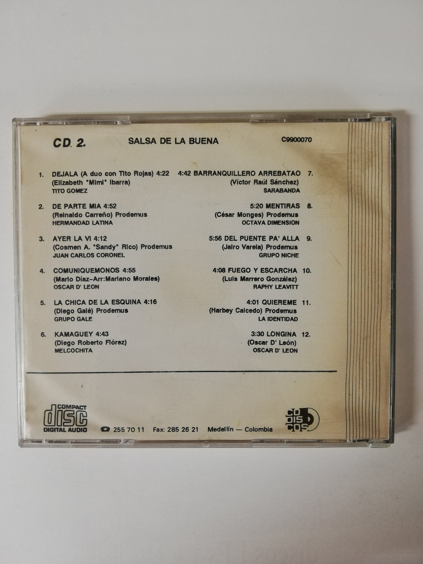 CD SALSA DE LA BUENA VOL. 2 - VARIOS INTÉRPRETES