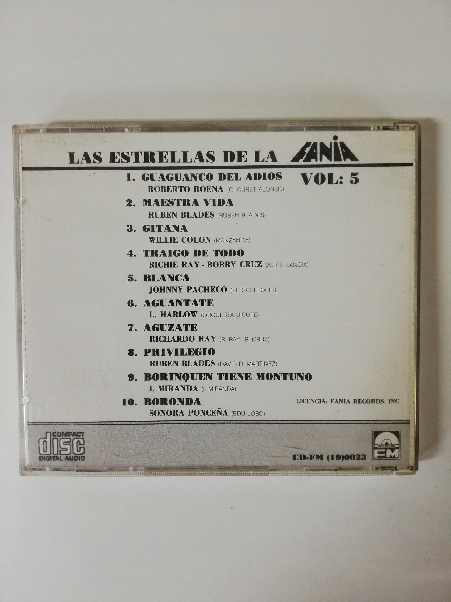 CD FANIA ALL STARS - LAS ESTRELLAS DE LA FANIA VOL. 5