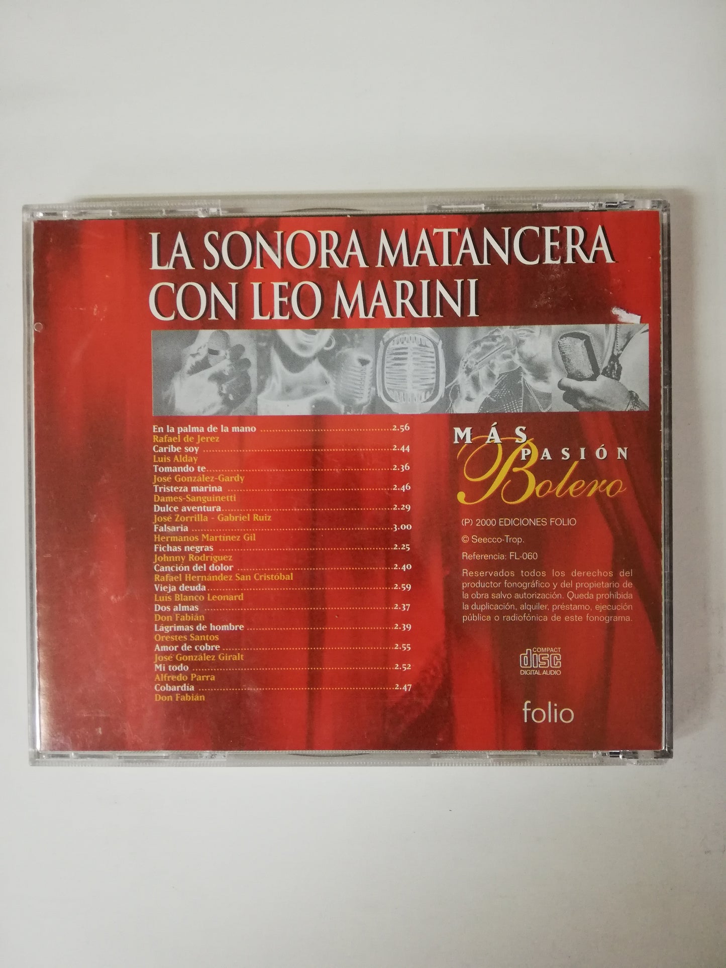 CD LA SONORA MATANCERA CON LEO MARINI - MAS PASIÓN BOLERO