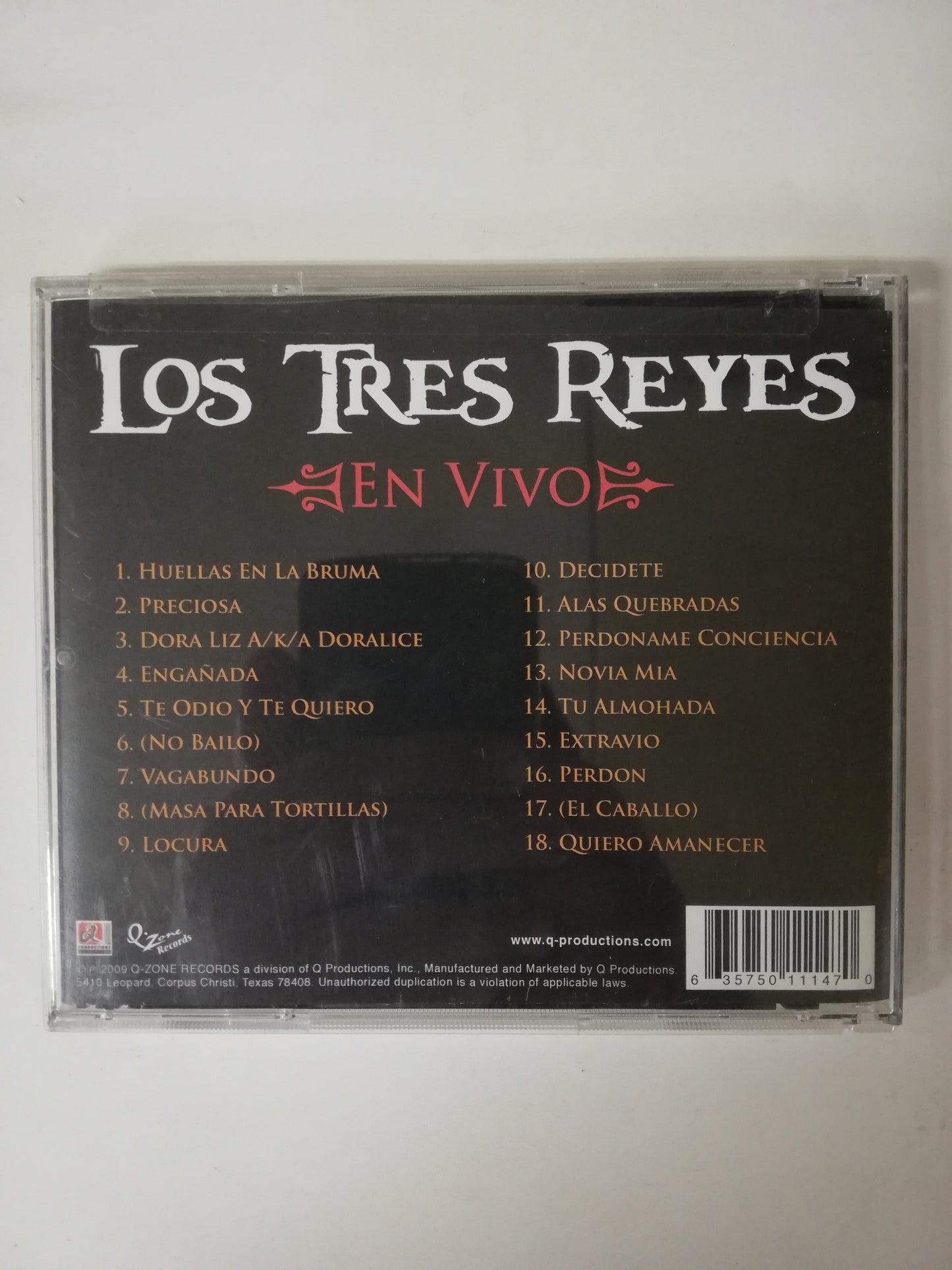 CD  LOS TRES REYES - EN VIVO