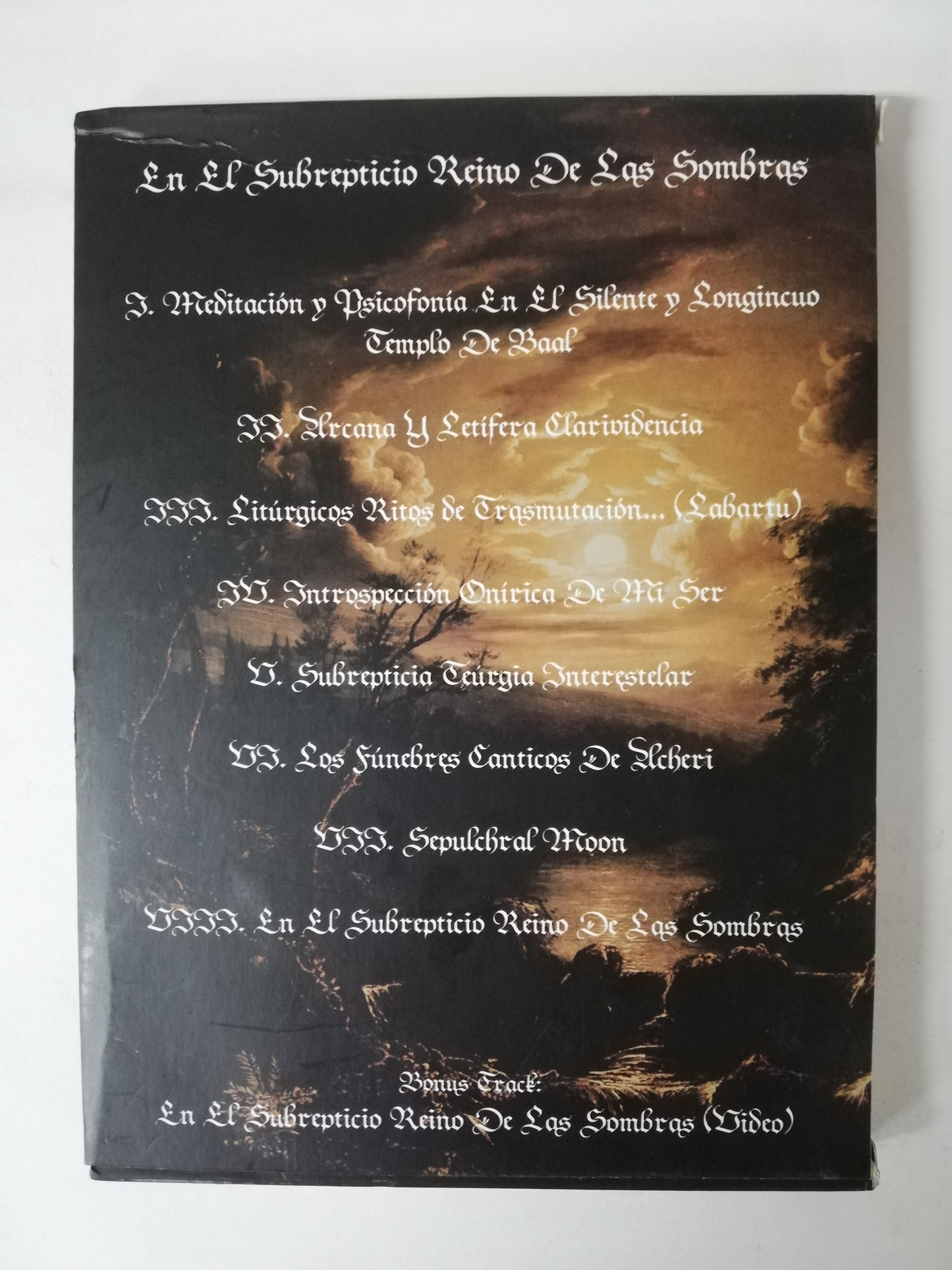 CD A5 SEPULCRAL MOON - EN EL SUBREPTICIO REINO DE LAS SOMBRAS