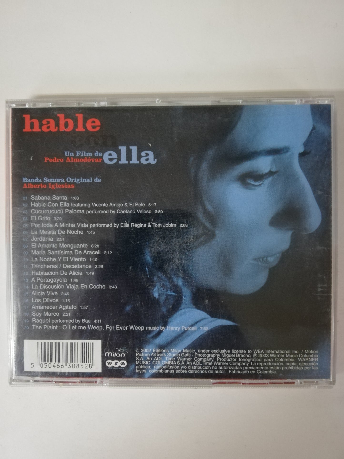 CD HABLE CON ELLA - UN FILM DE PEDRO ALMODOVAR - BANDA SONORA ORIGINAL DE ALBERTO IGLESIAS