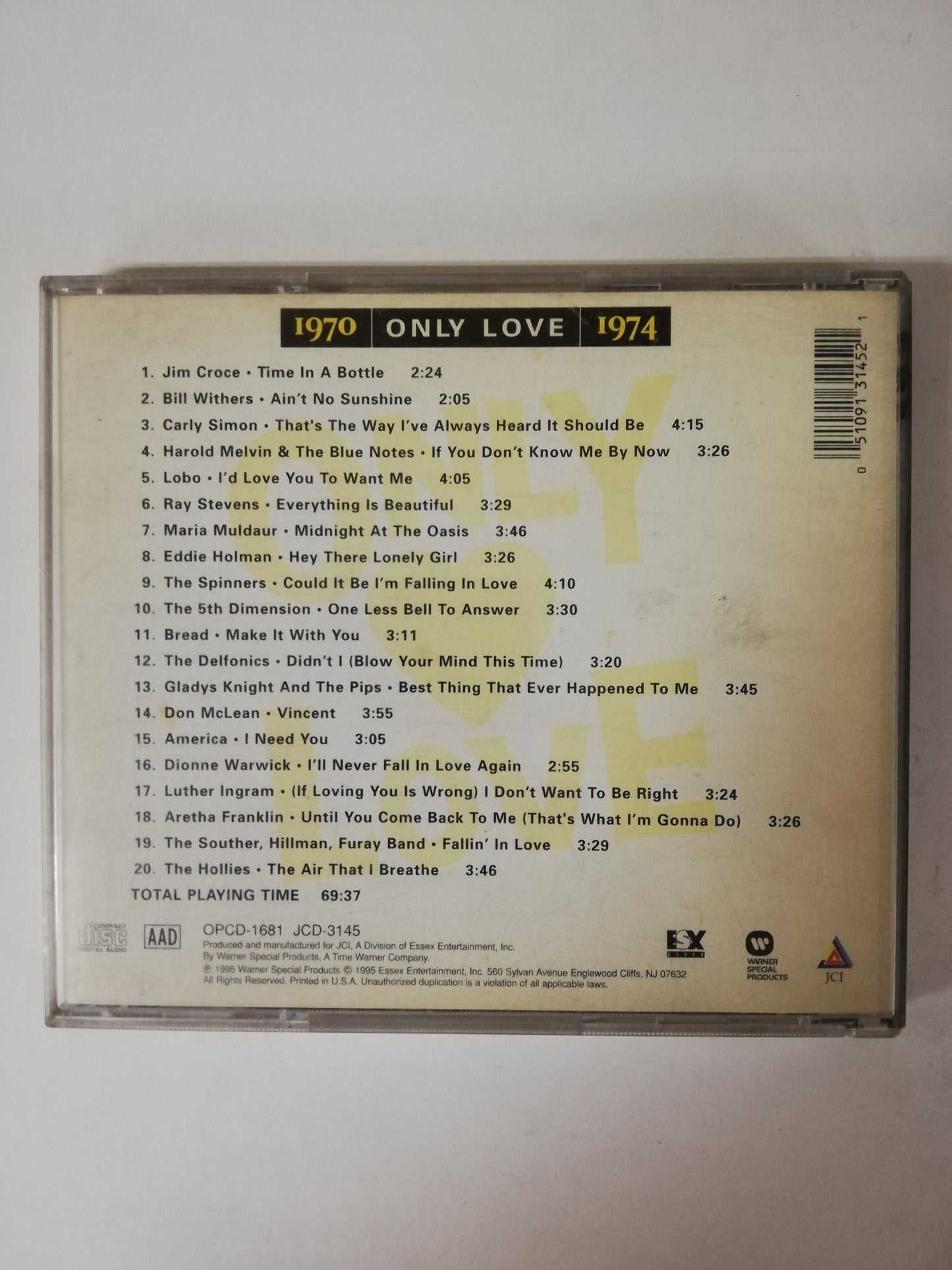 CD ONE LOVE - 1970-1974 TWENTY HITS