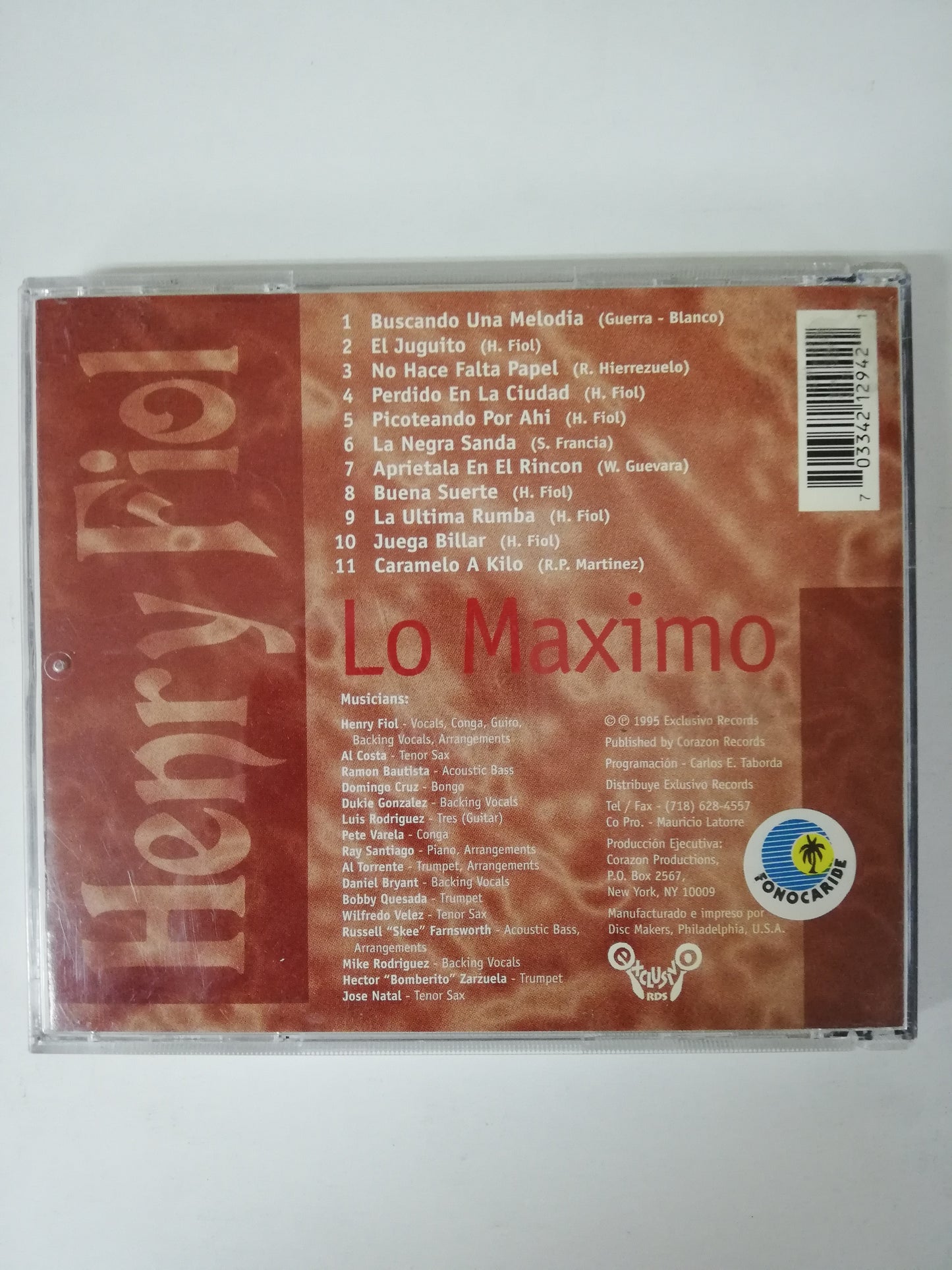 CD HENRY FIOL - LO MÁXIMO