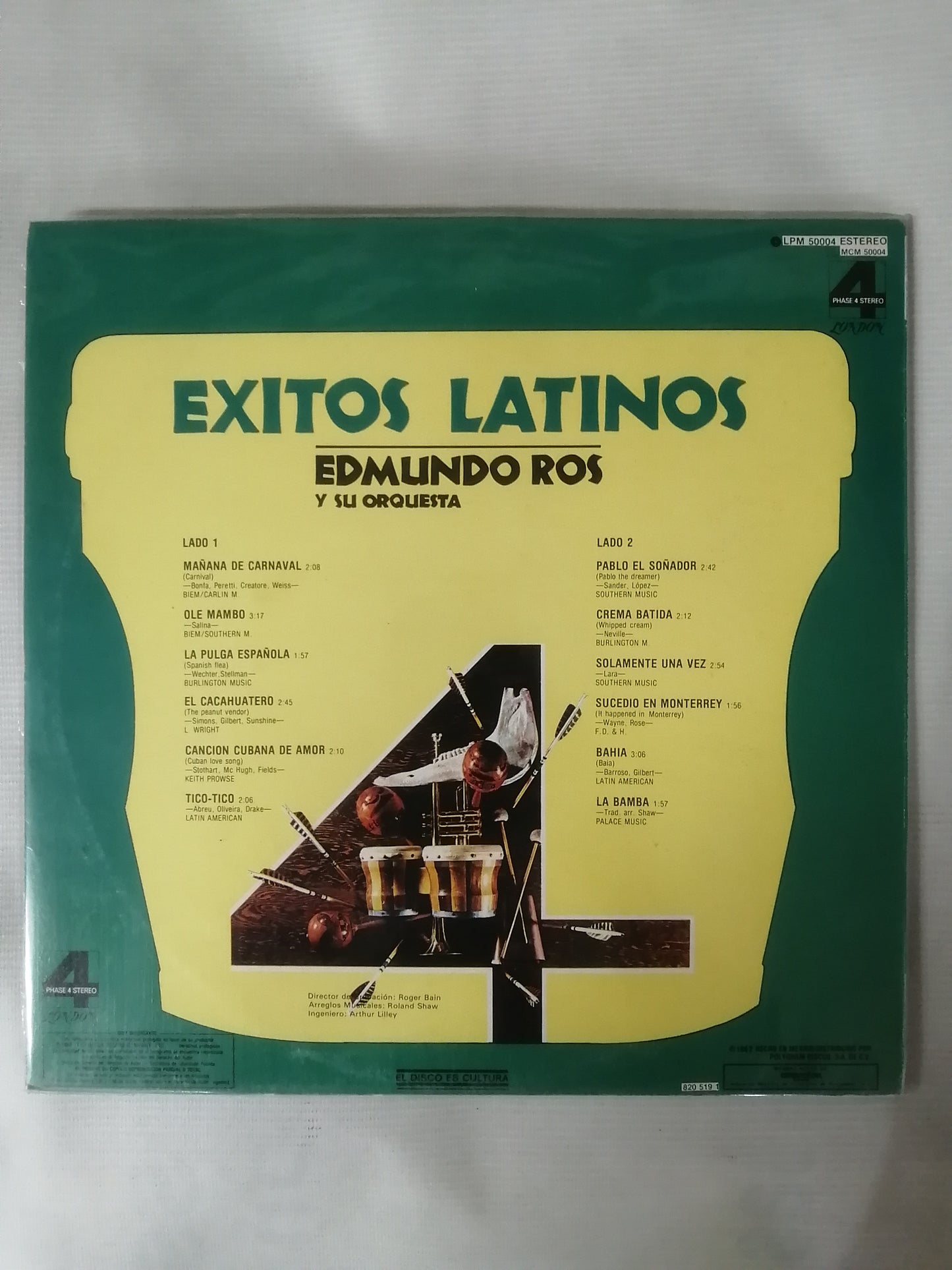 LP EDMUNDO ROS Y SU ORQUESTA - EXITOS LATINOS