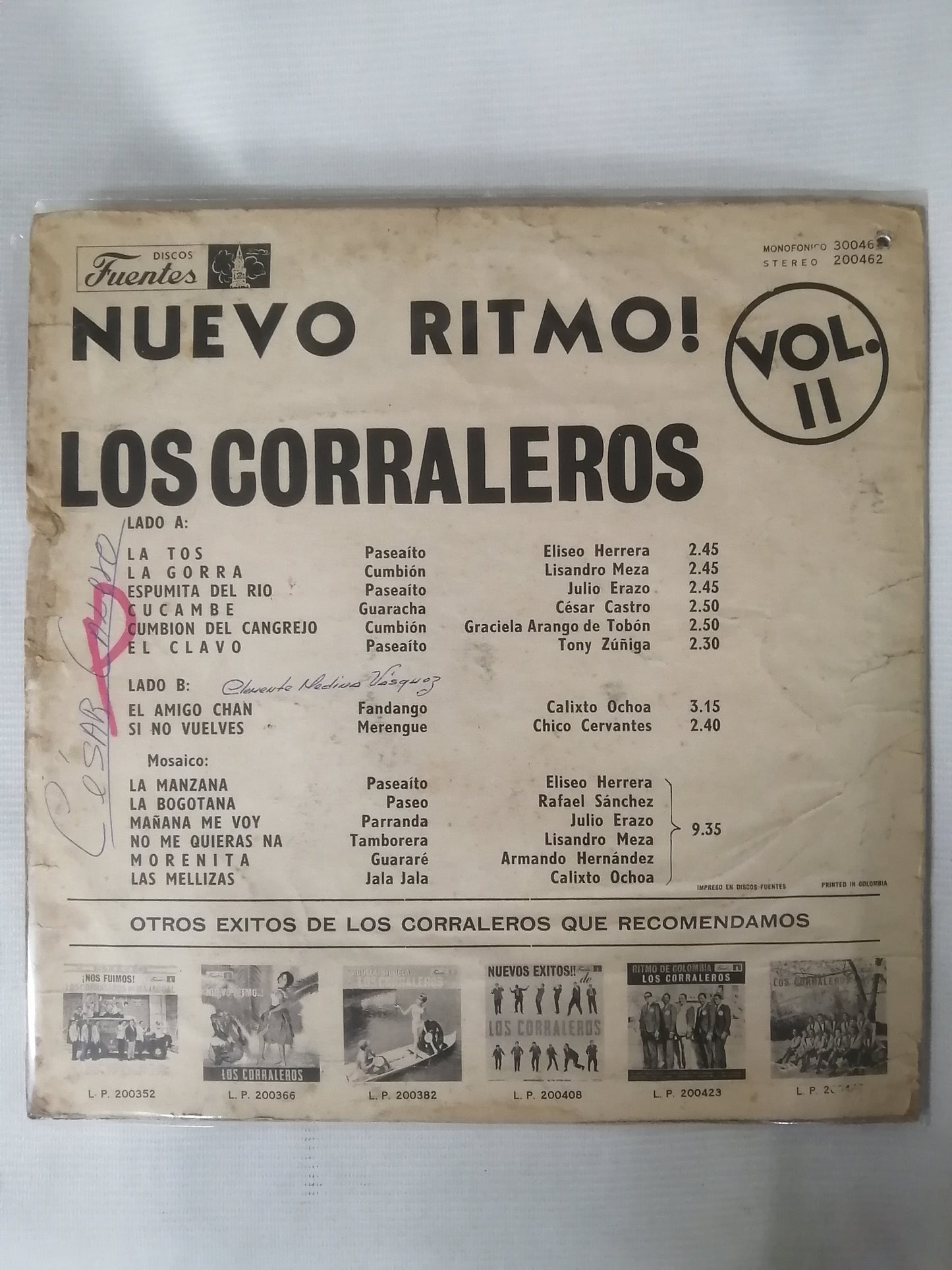 LP CORRALEROS DE MAJAGUAL -NUEVO RITMO..! VOL. II