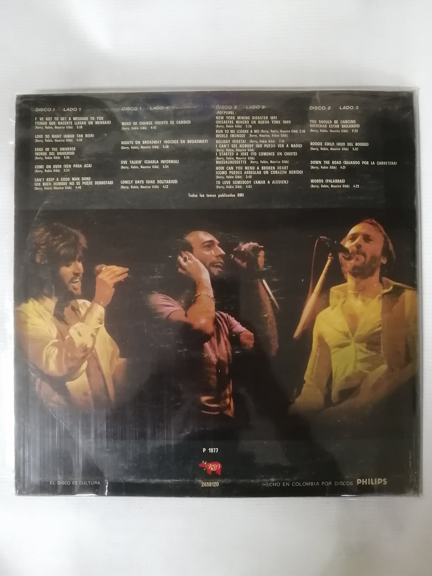 LP BEE GEES - HERE AT LAST...BEE GEES...LIVE - VINYL X 2