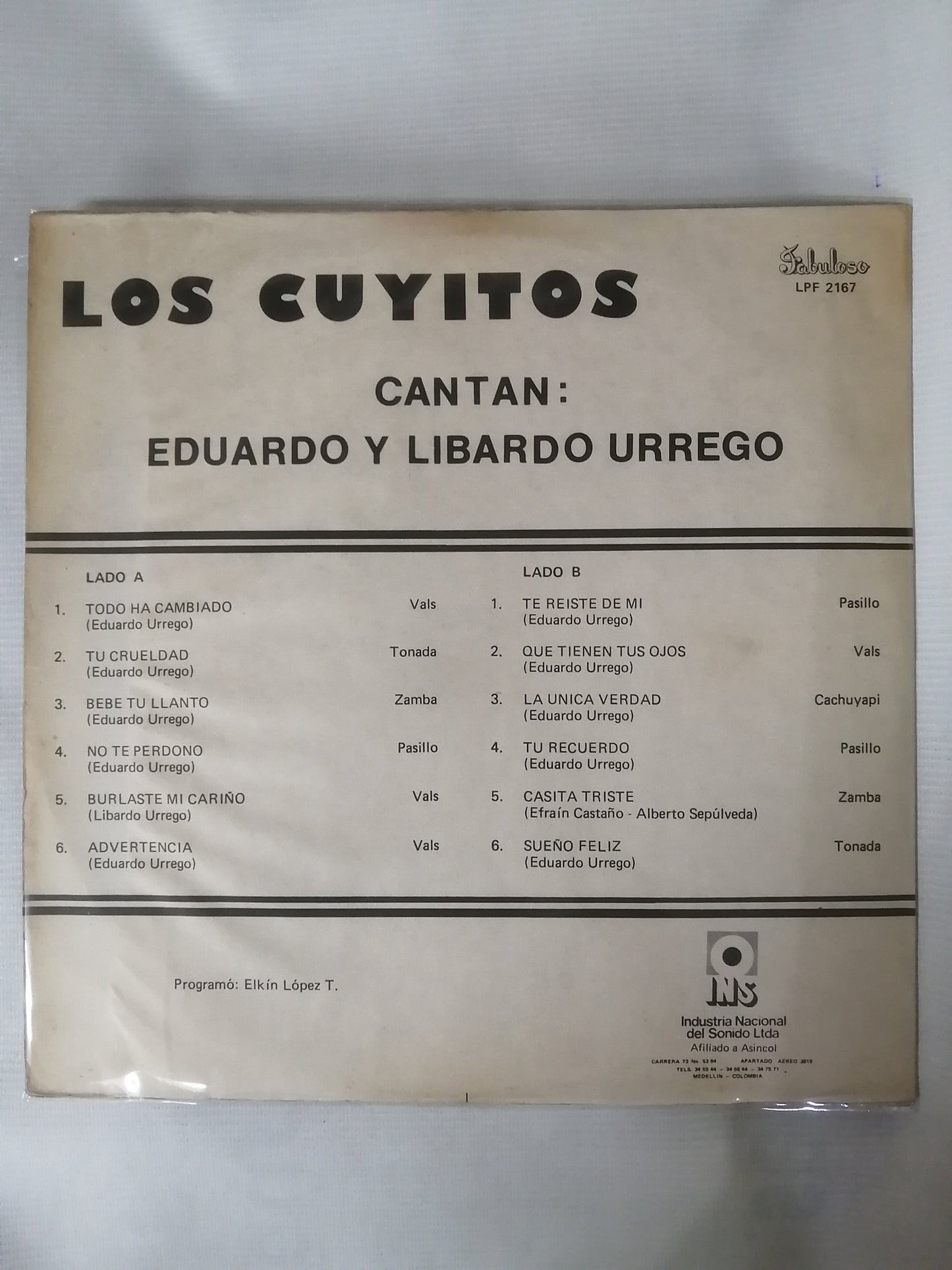 LP LOS CUYITOS - CANTAN: EDUARDO Y LIBARDO URREGO