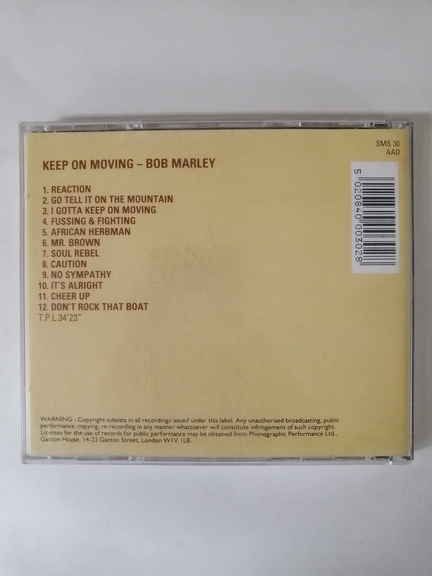 CD BOB MARLEY - KEEP ON MOVING