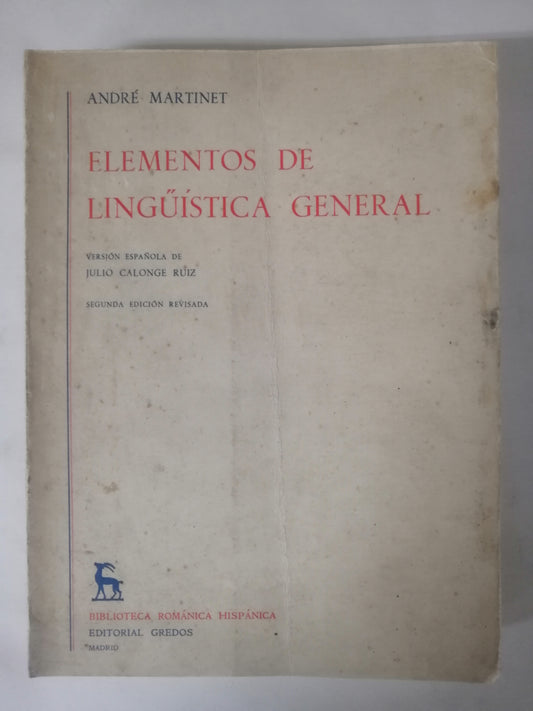 ELEMENTOS DE LINGÜISTICA GENERAL - ANDRÉ MARTINET