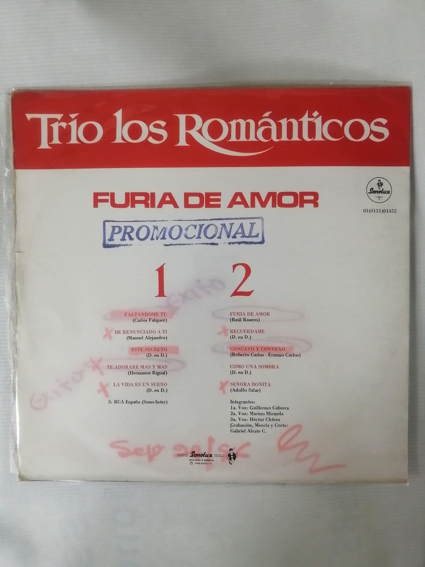 LP TRIO LOS ROMÁNTICOS - FURIA DE AMOR