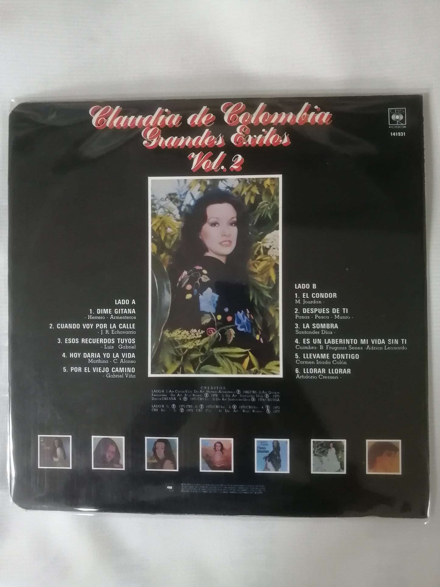 LP CLAUDIA DE COLOMBIA - GRANDES EXITOS VOL. 2