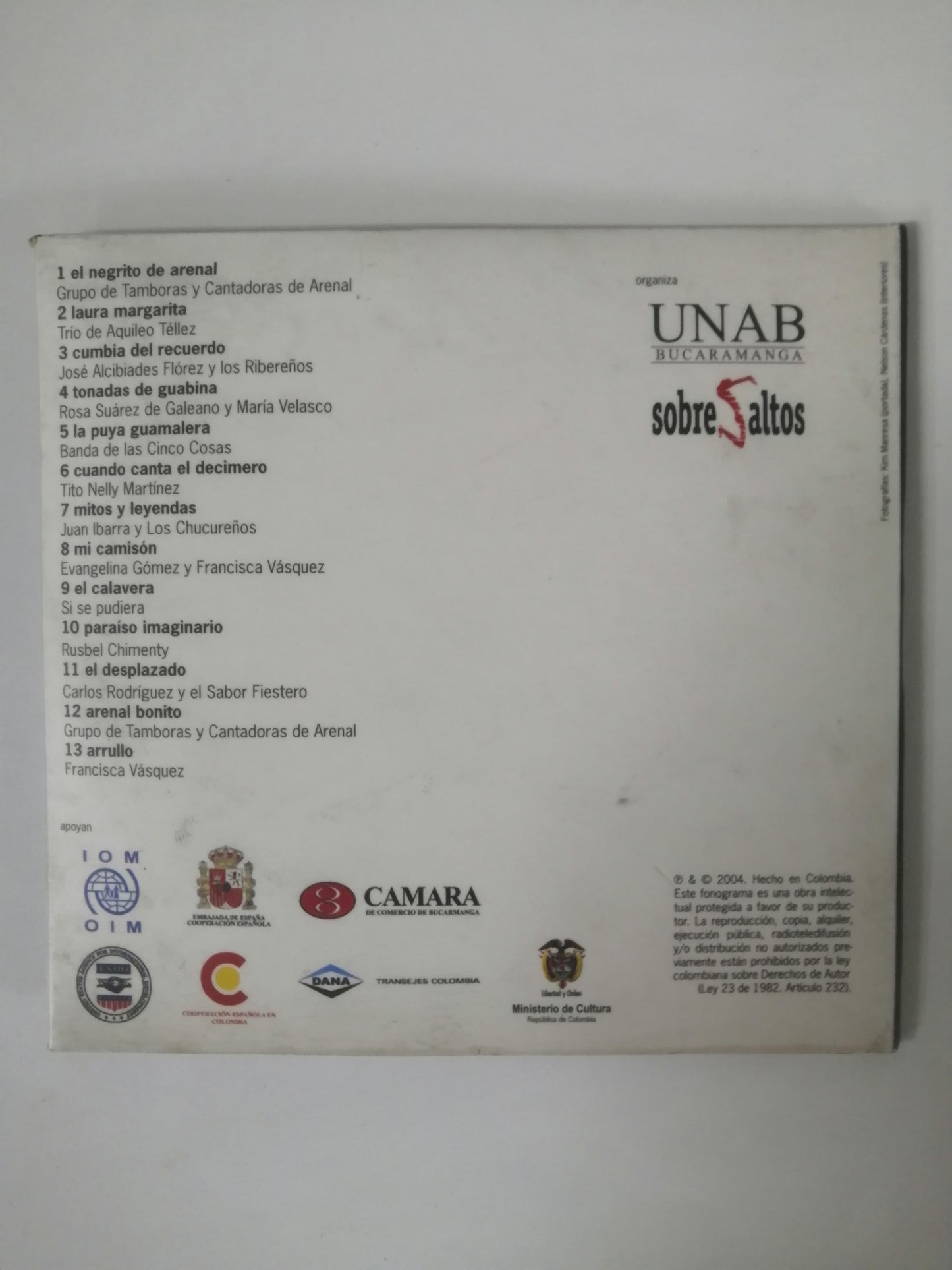 CD LOS OLVIDADOS - RESISTENCIA CULTURAL EN COLOMBIA