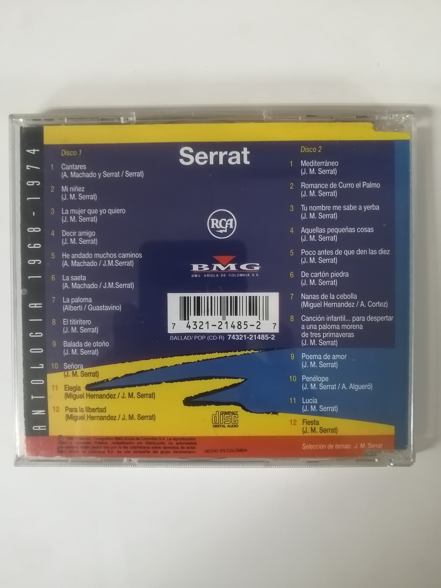 CD JOAN MANUEL SERRAT - ANTOLOGÍA 1968 - 1974 - CD X 2