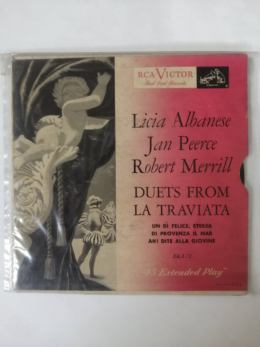 VINILO LICIA ALBANESE - JAN PEERCE - ROBERT MERRILL - VERDI - LA TRAVIATA ACT I / LA TRAVIATA ACT II