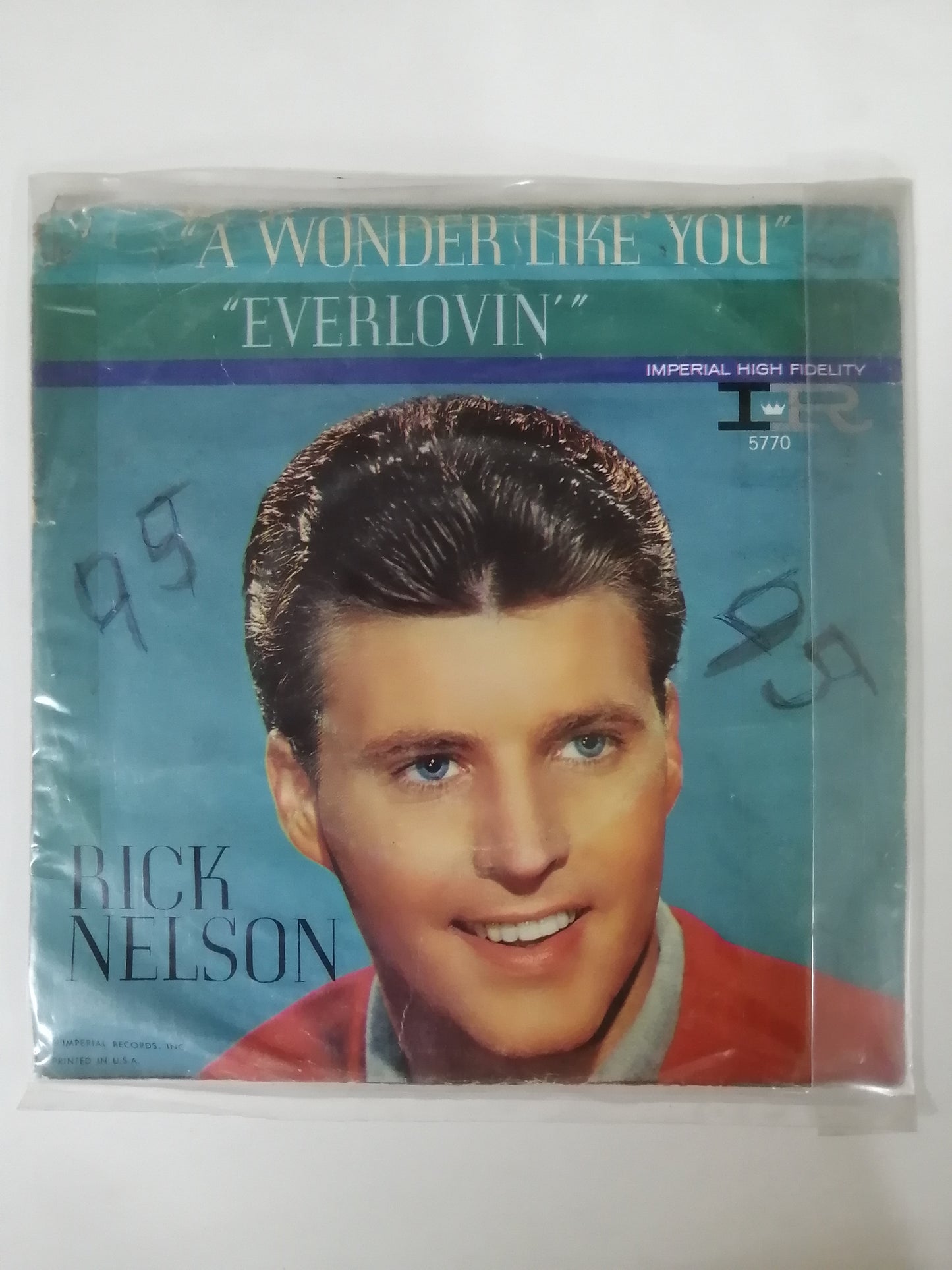 VINILO RICK NELSON - EVERLOVIN´ / A WONDER LIKE YOU