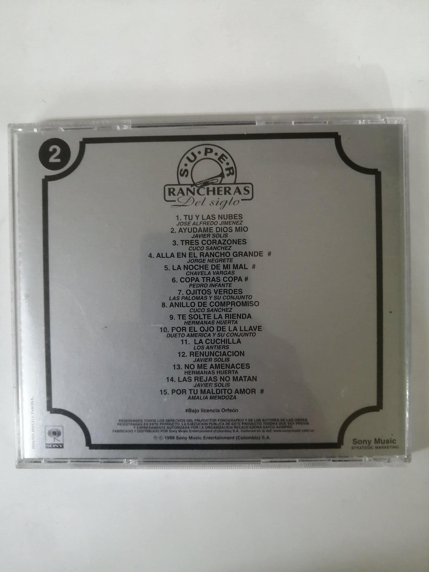 CD SUPER RANCHERAS DEL SIGLO - EDICIÓN LIMITADA - BOX SET X 2CD