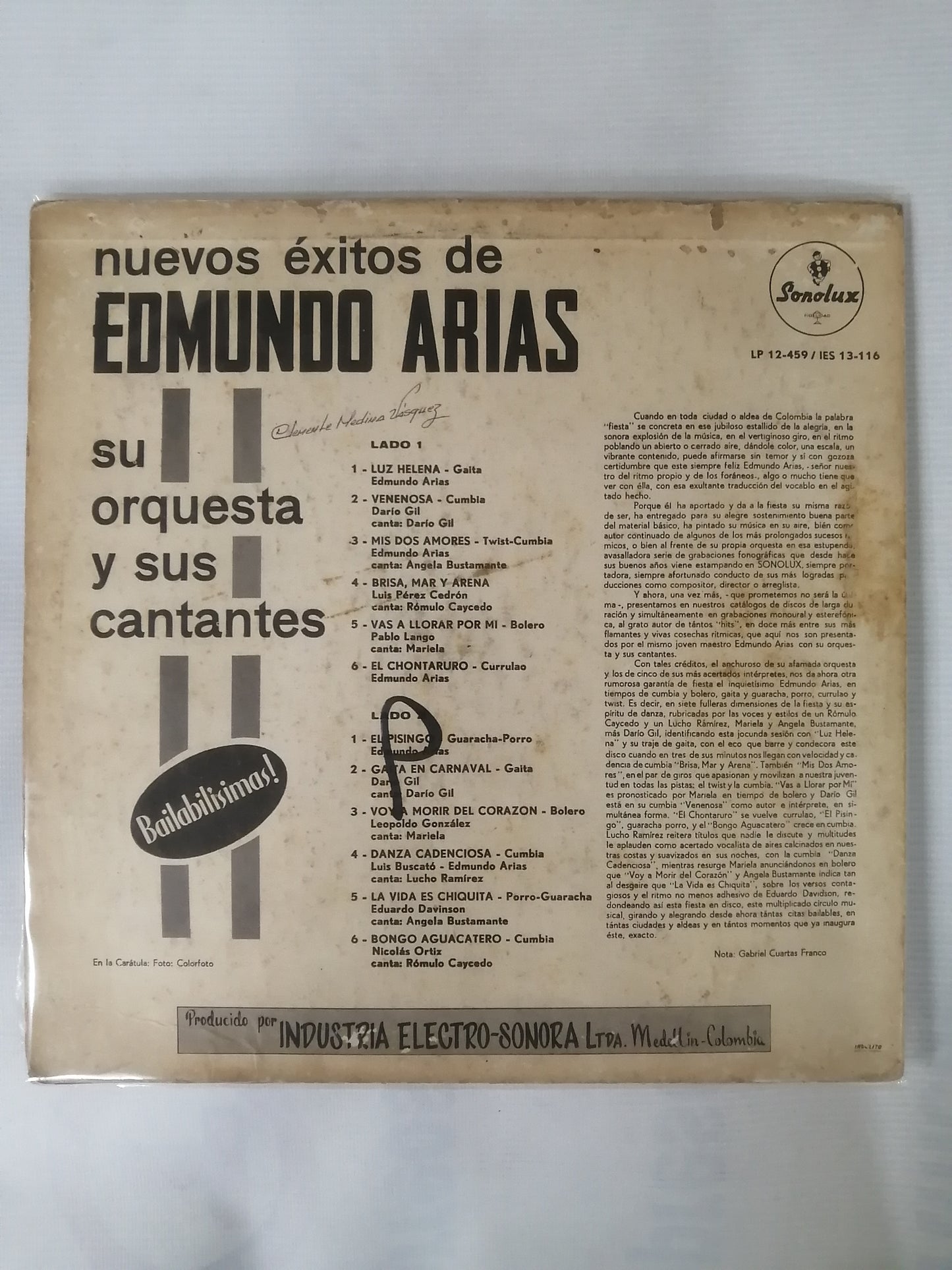 LP EDMUNDO ARIAS - NUEVOS RITMOS DE EDMUNDO ARIAS