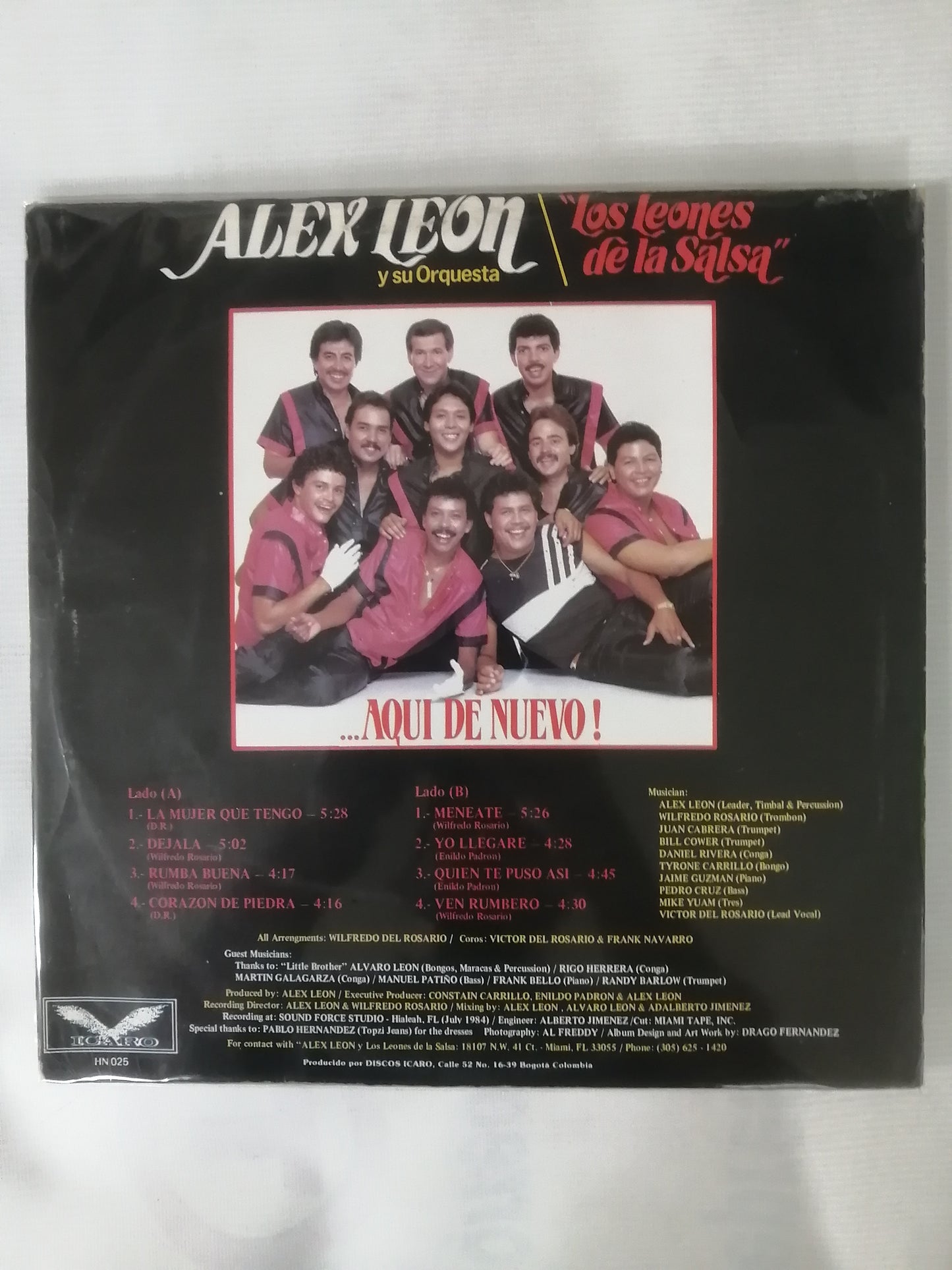 LP ALEX LEON Y SU ORQUESTA "LOS LEONES DE LA SALSA" - AQUI DE NUEVO