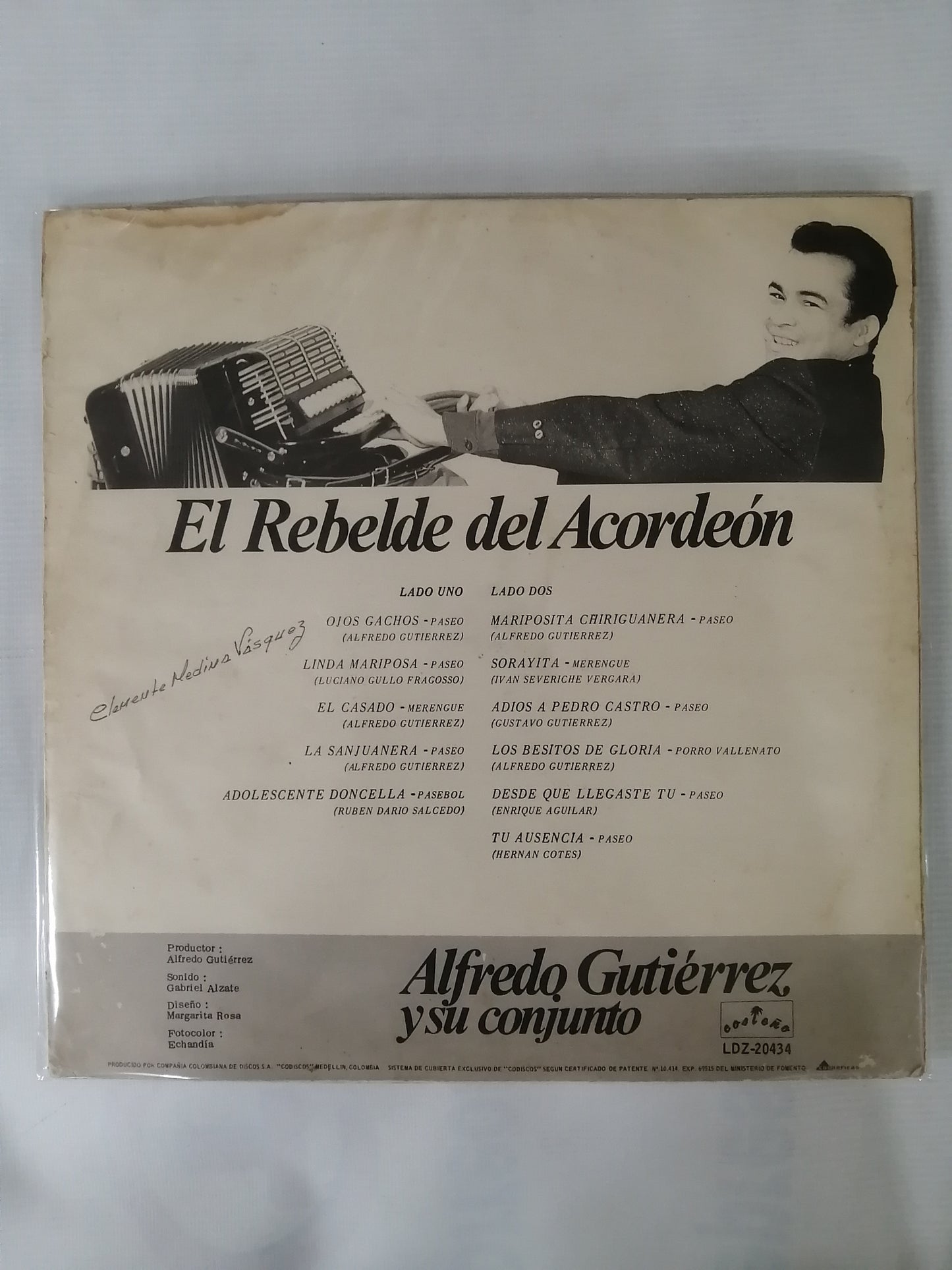 LP ALFREDO GUTIERREZ Y SU CONJUNTO - EL REBELDE DEL ACORDEON