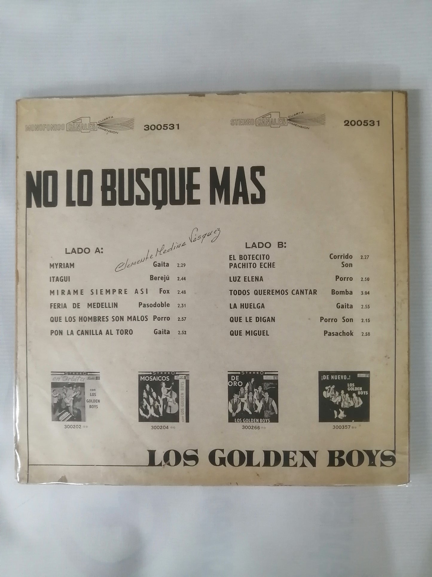 LP LOS GOLDEN BOYS - NO LO BUSQUES MAS