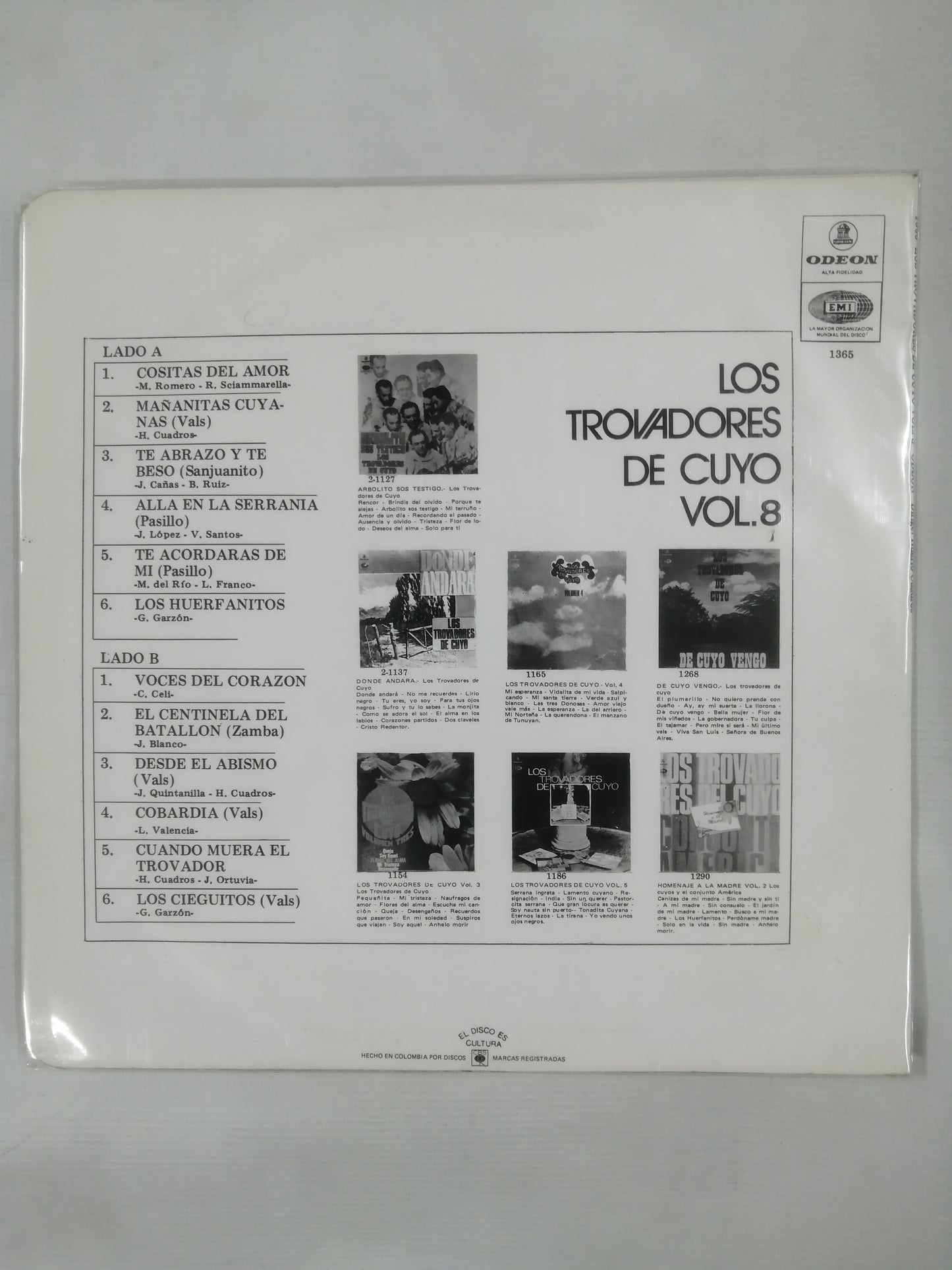 LP LOS TROVADORES DE CUYO - LOS TROVADORES DE CUYO VOL. 8