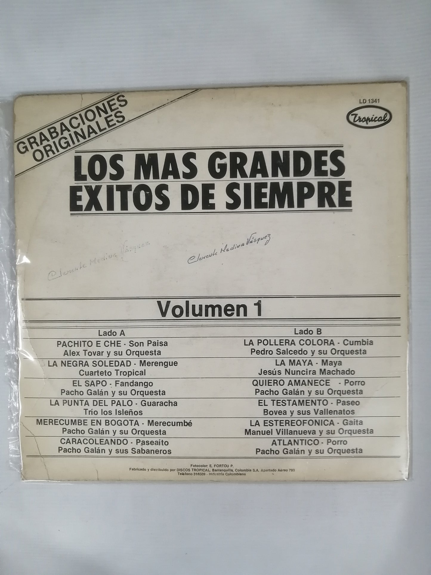 LP LOS MAS GRANDES EXITOS DE SIEMPRE - LOS MAS GRANDES EXITOS DE SIEMPRE VOL. 1