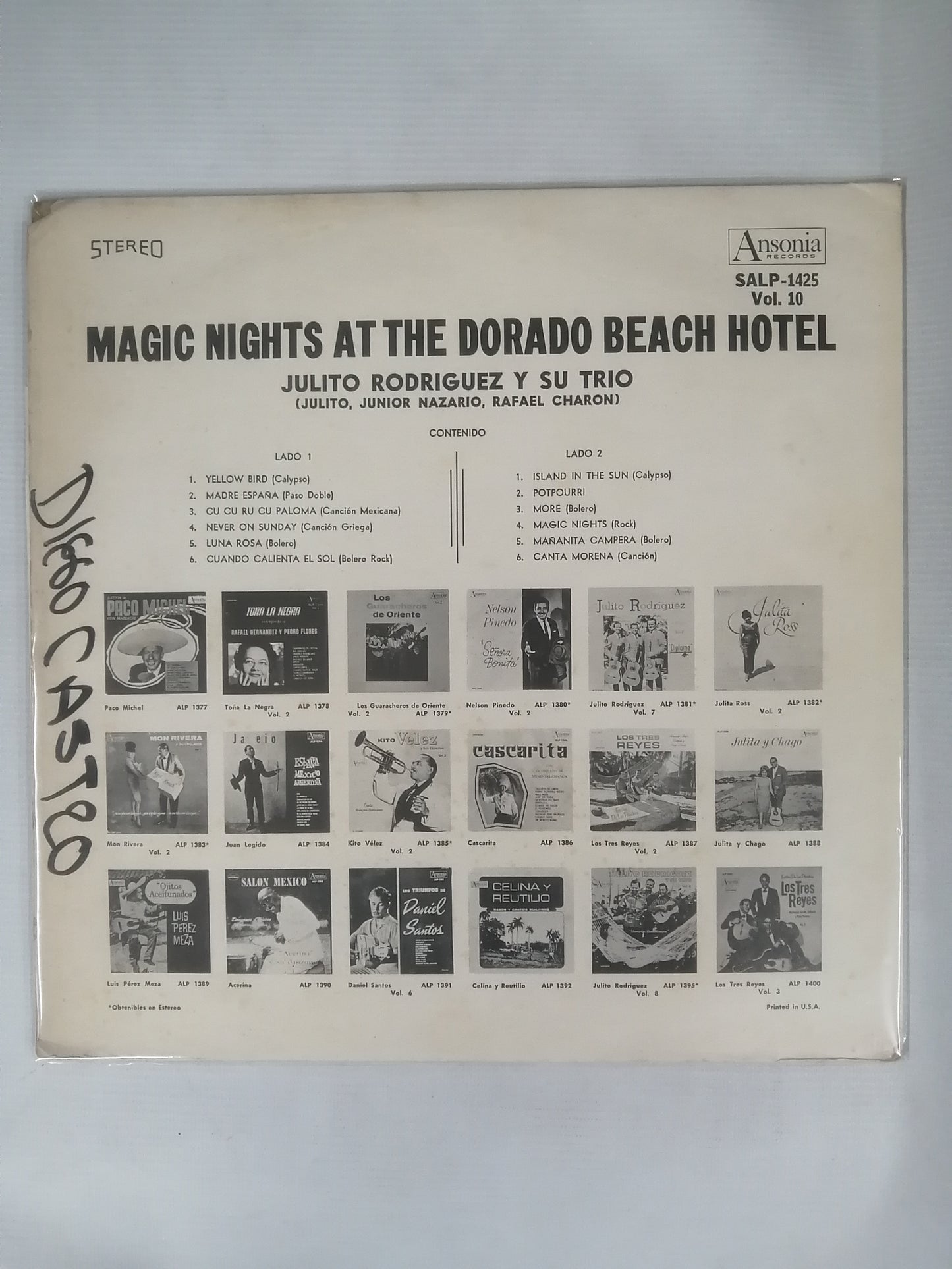 LP JULITO RODRIGUEZ Y SU TRIO - MAGIC NIGHTS AT THE DORADO BEAH HOTEL