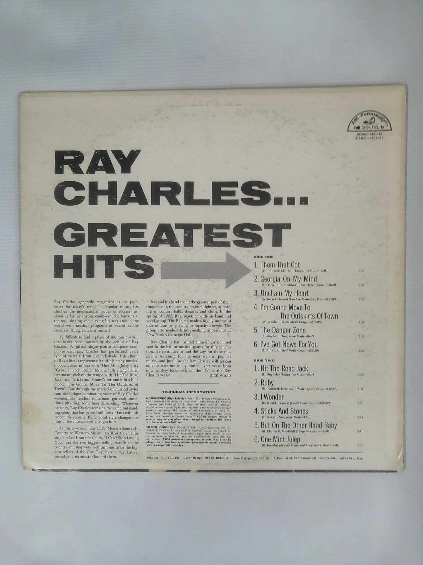 LP RAY CHARLES - GREATEST HITS