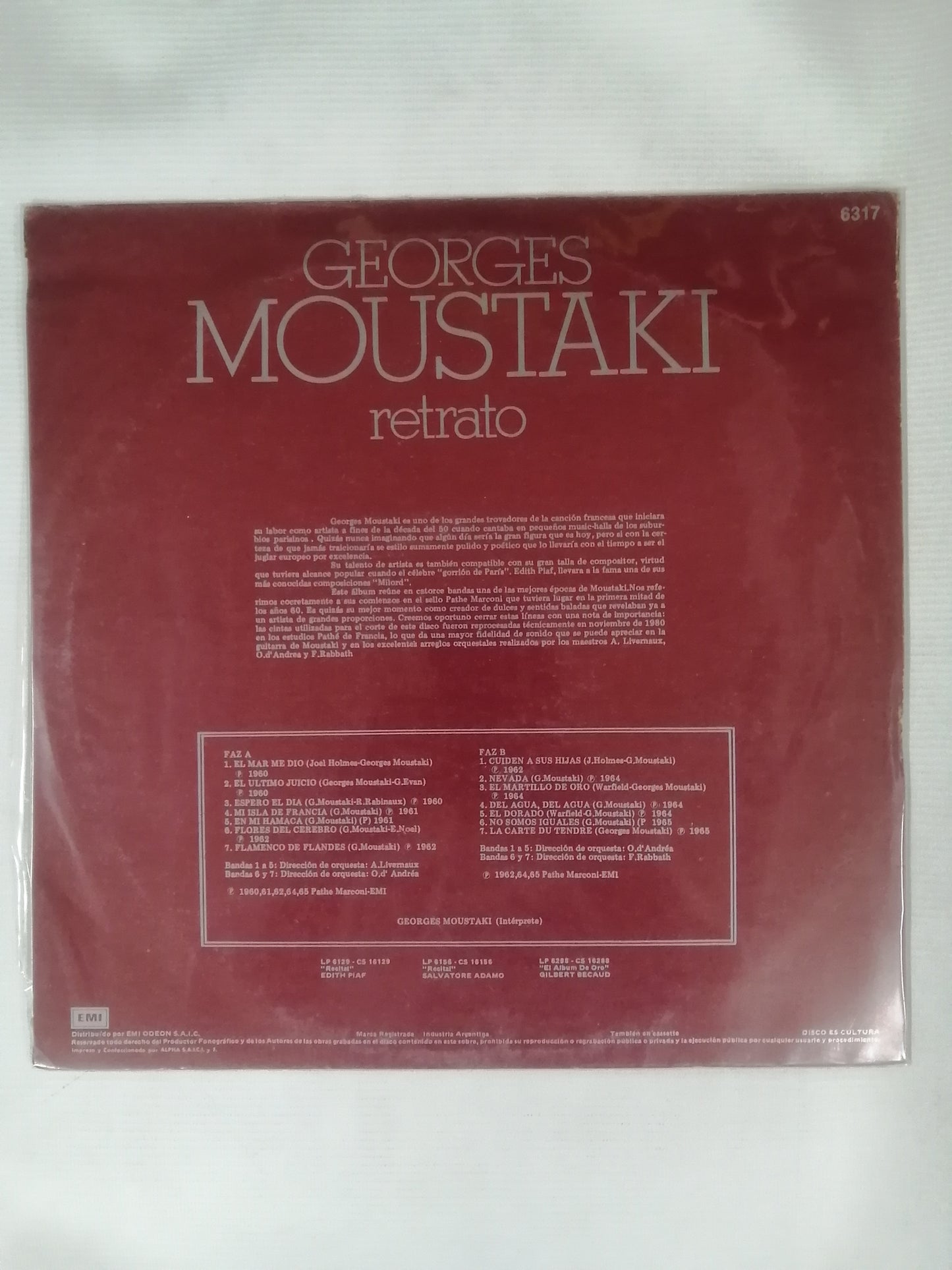 LP GEORGE MOUSTAKI - RETRATO