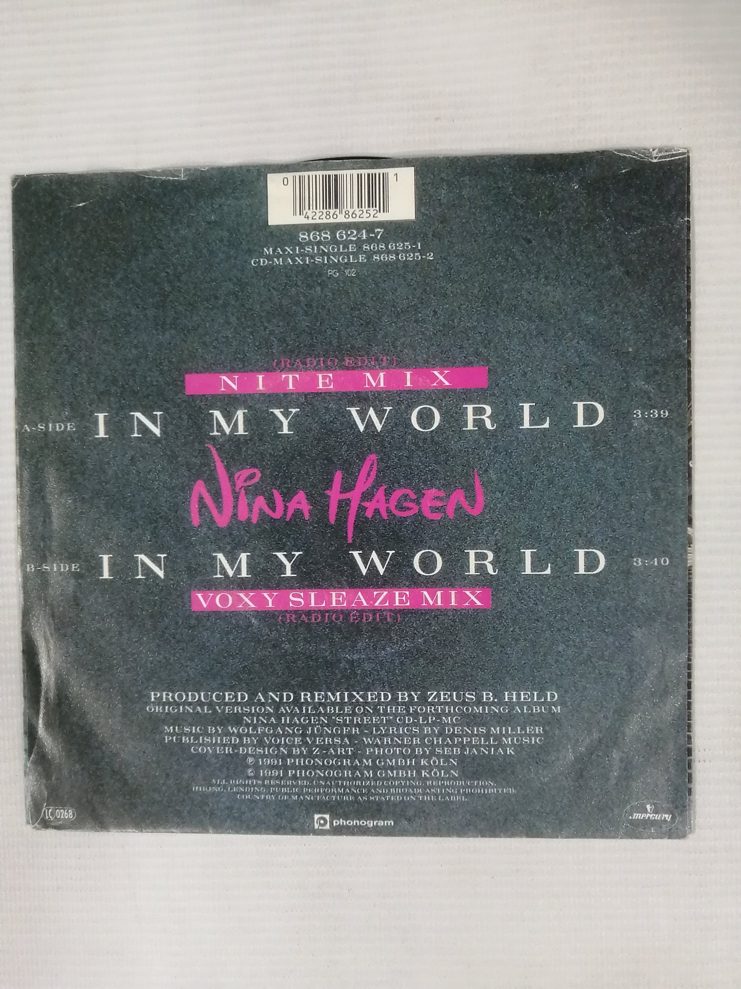 VINILO NINA HAGEN - IN MY WORLD