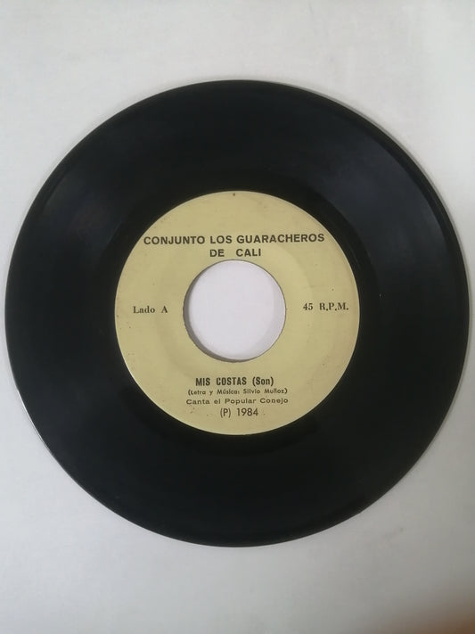 VINILO CONJUNTO LOS GUARACHEROS DE CALI - MIS COSTAS / SE PRENDIÓ LA BARRA