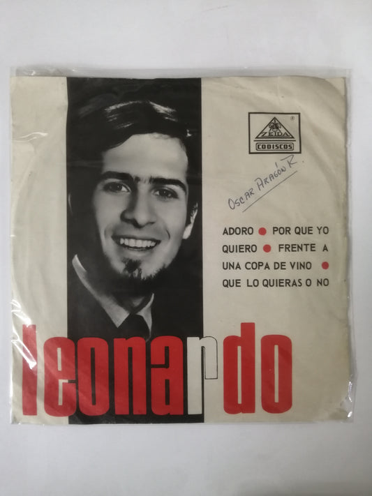 VINILO LEONARDO - ADORO - PORQUE TE QUIERO / FRENTE A UNA COPA DE VINO - QUE LO QUIERAS O NO