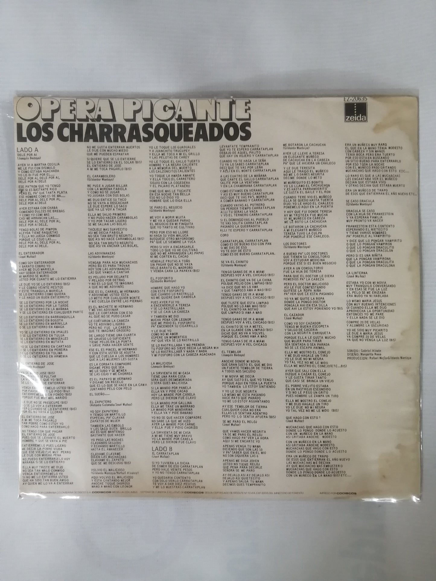 LP LOS CHARRASQUEADOS - OPERA PICANTE