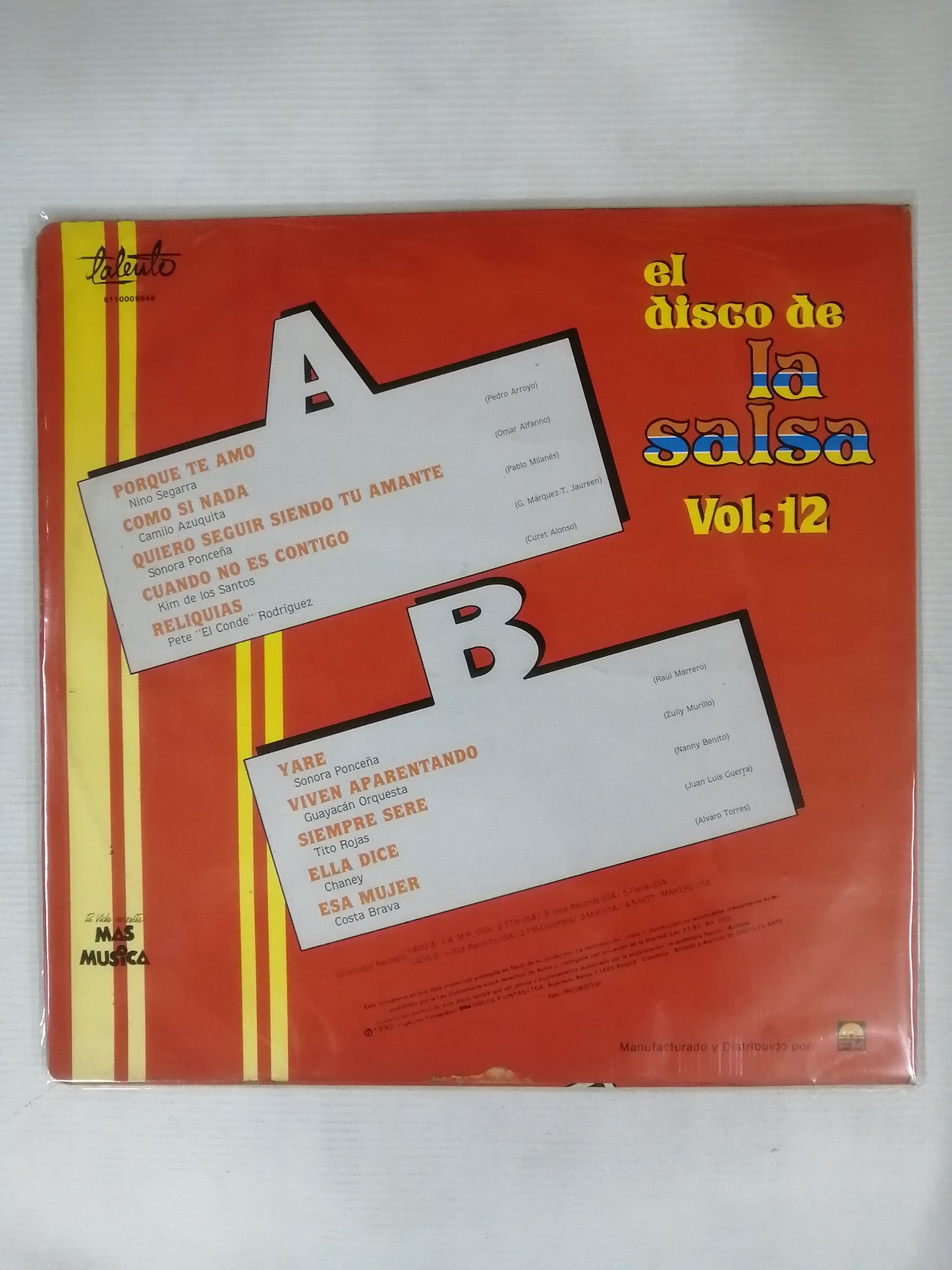 LP EL DISCO DE LA SALSA - EL DISCO DE LA SALSA VOL. 12