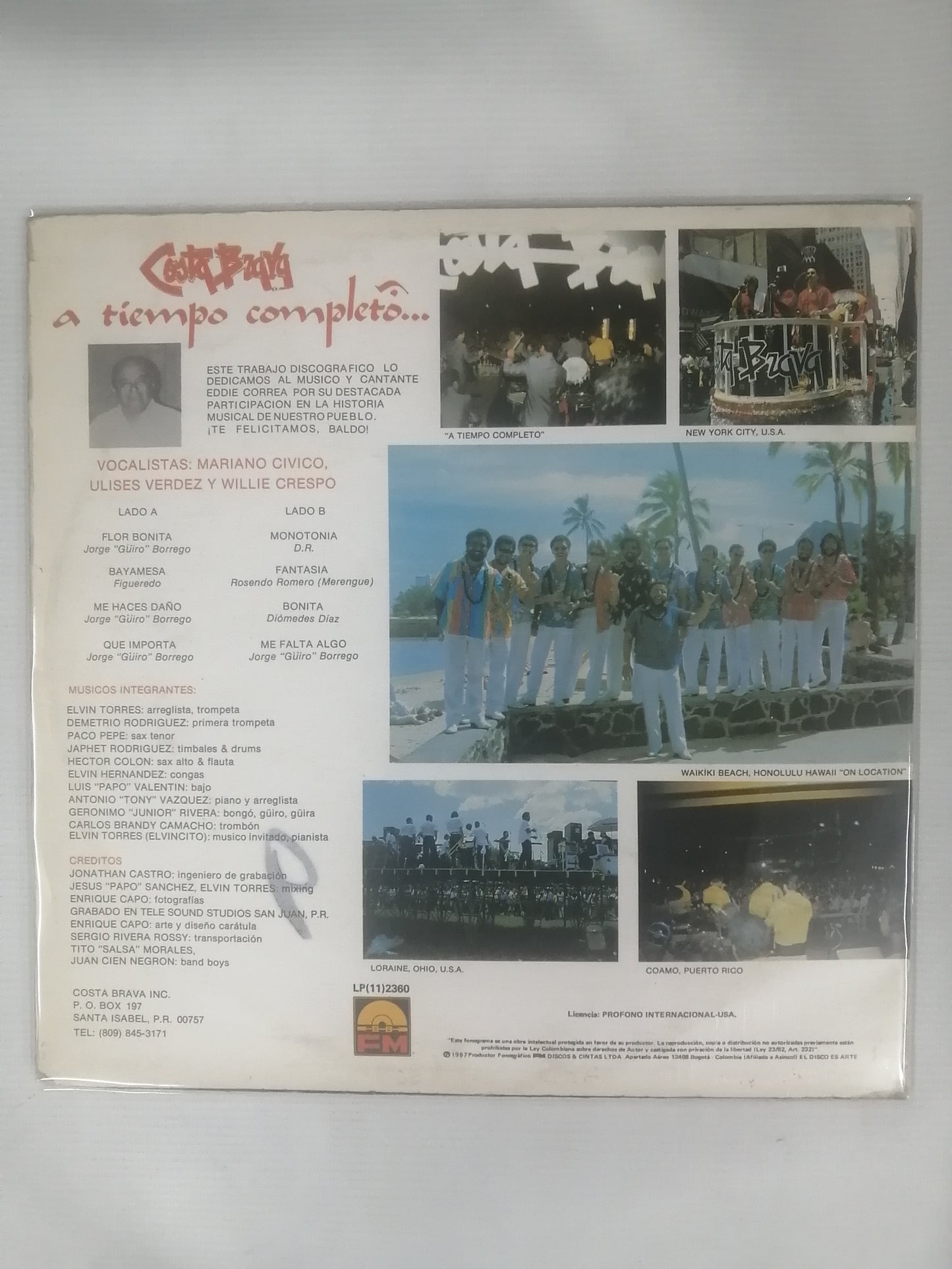 LP COSTA BRAVA DE BORINQUEN - A TIEMPO COMPLETO