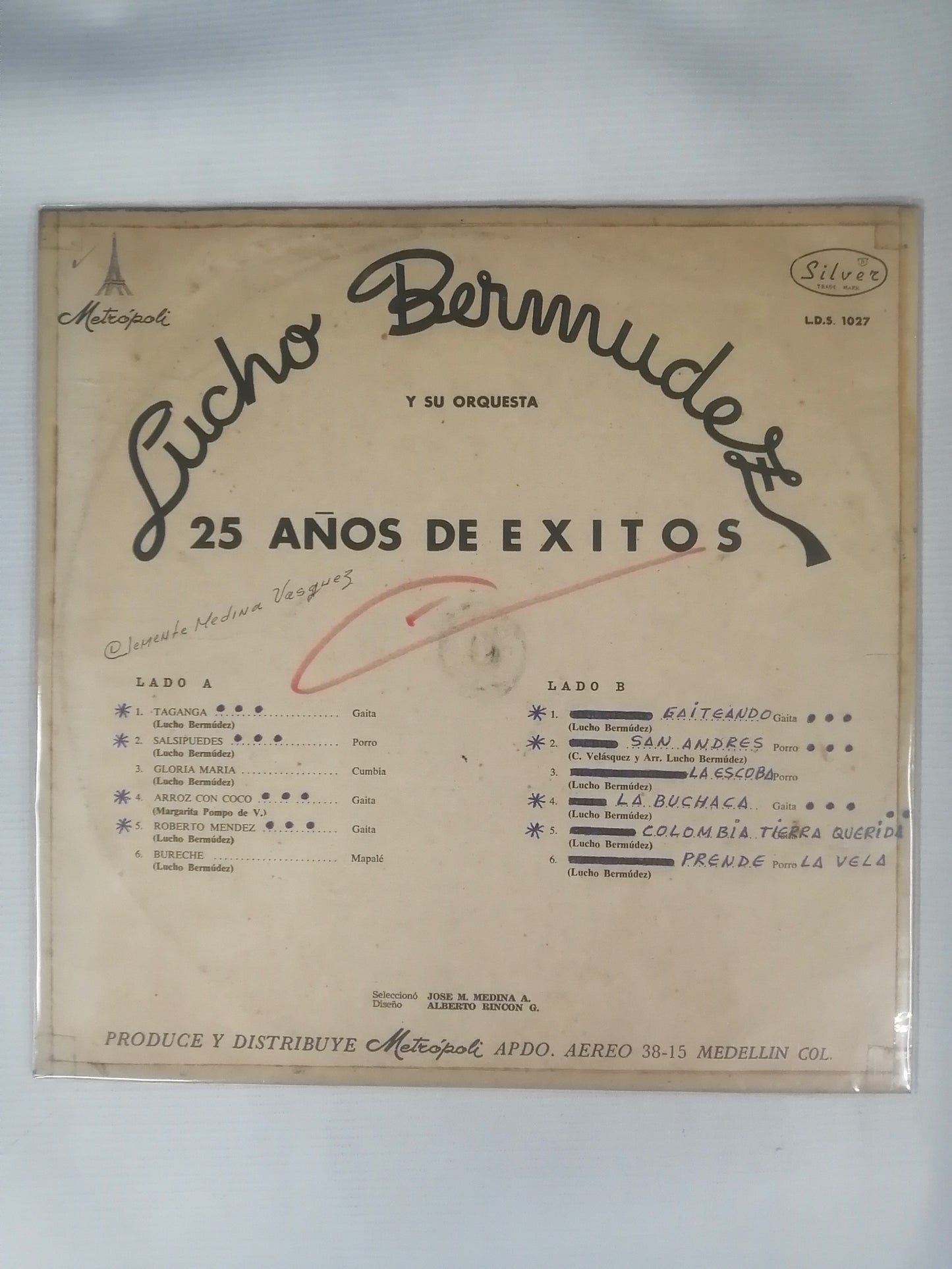 LP LUCHO BERMUDEZ Y SU ORQUESTA - 25 AÑOS DE EXITOS