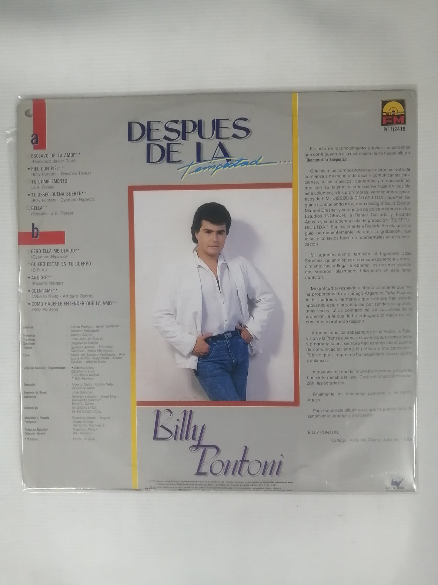 LP BILLY PONTONI - DESPUES DE LA TEMPESTAD...