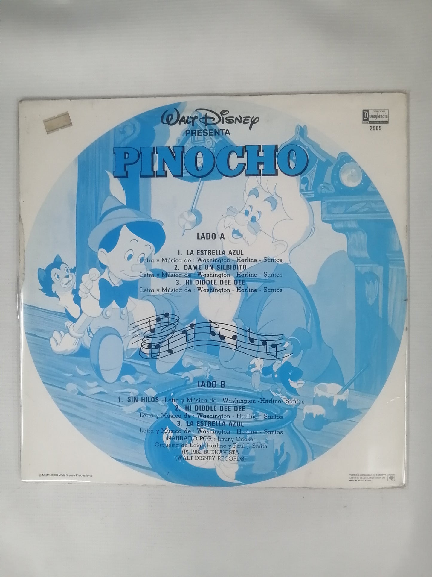 LP PINOCHO - WALT DISNEY