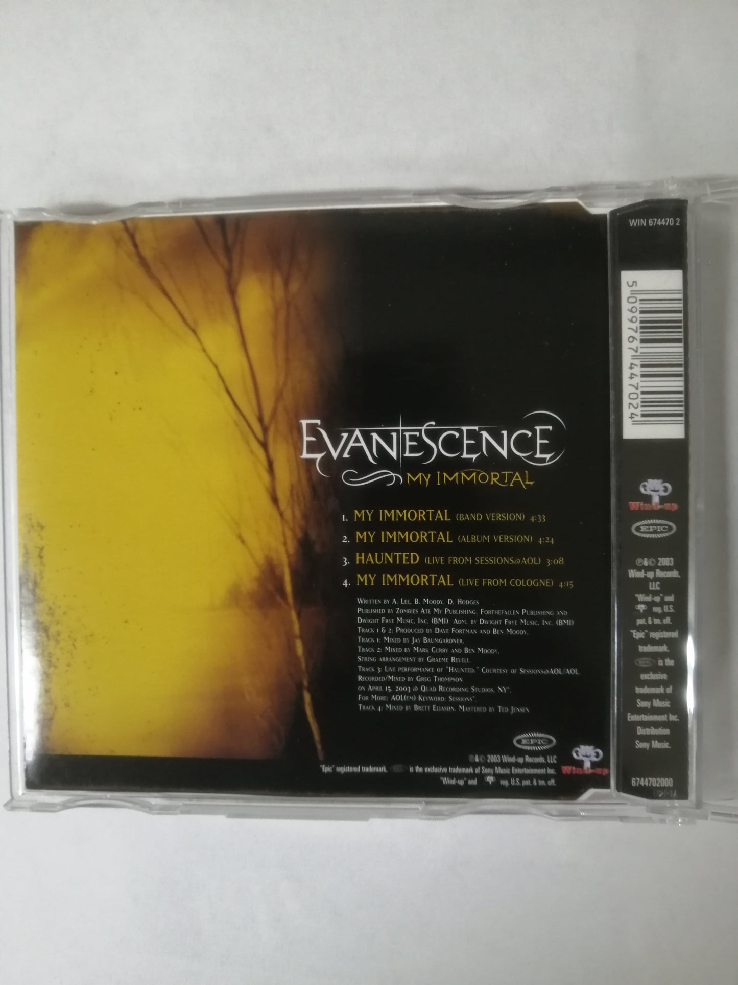 CD EVANESCENCE - MY INMORTAL