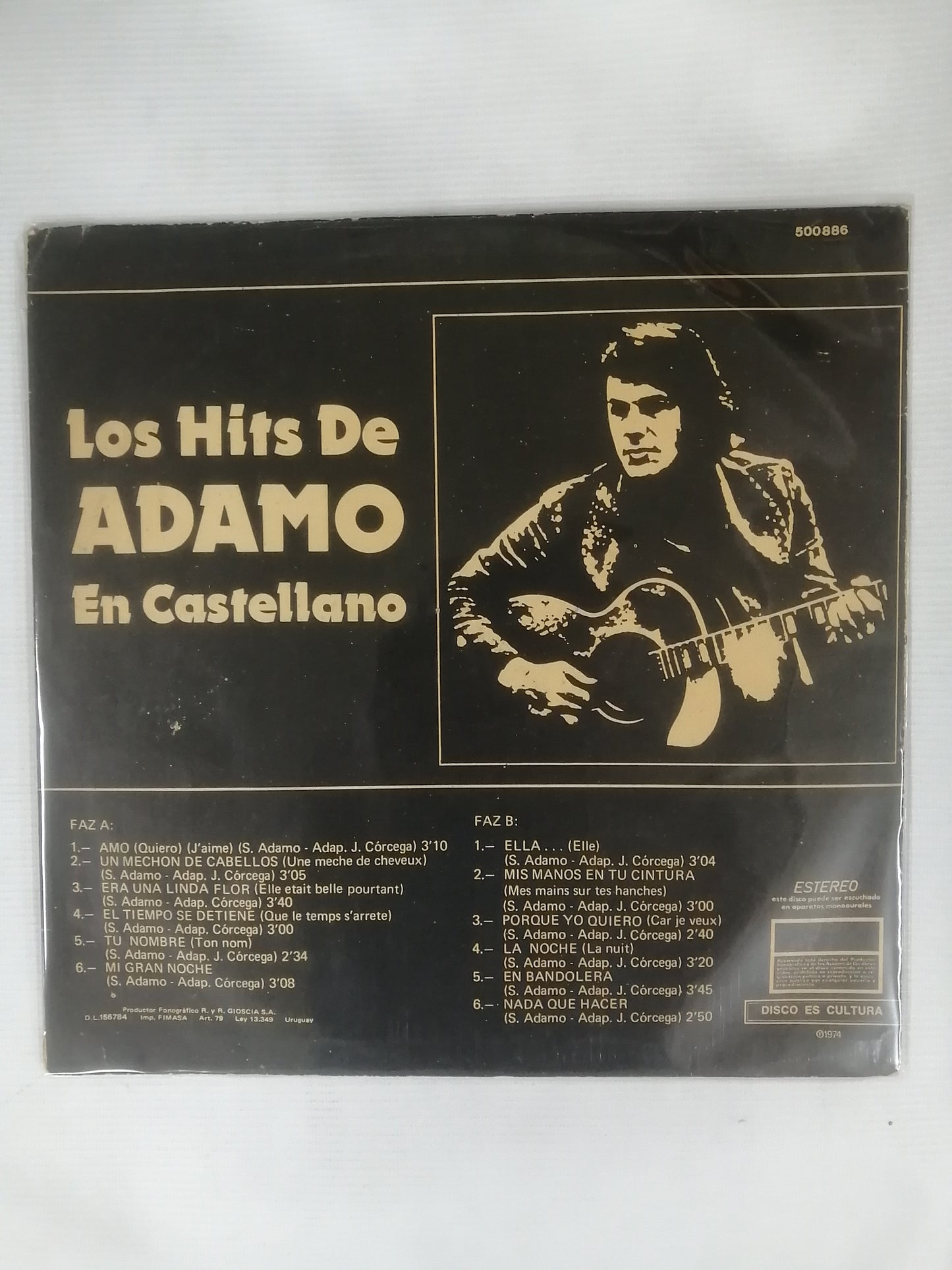 LP ADAMO - LOS HITS DE ADAMO EN CASTELLANO